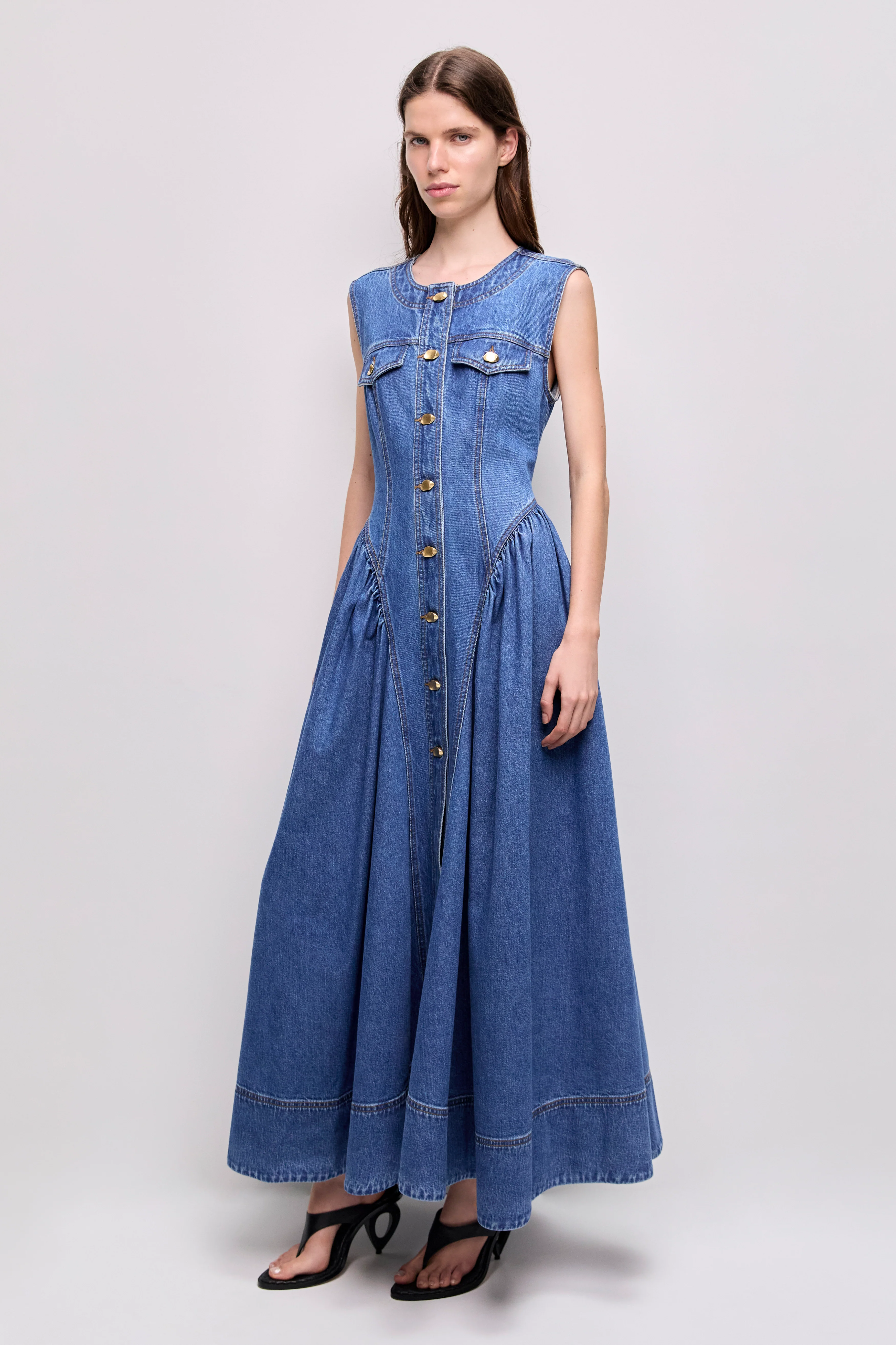 Loxley Denim Midi Dress