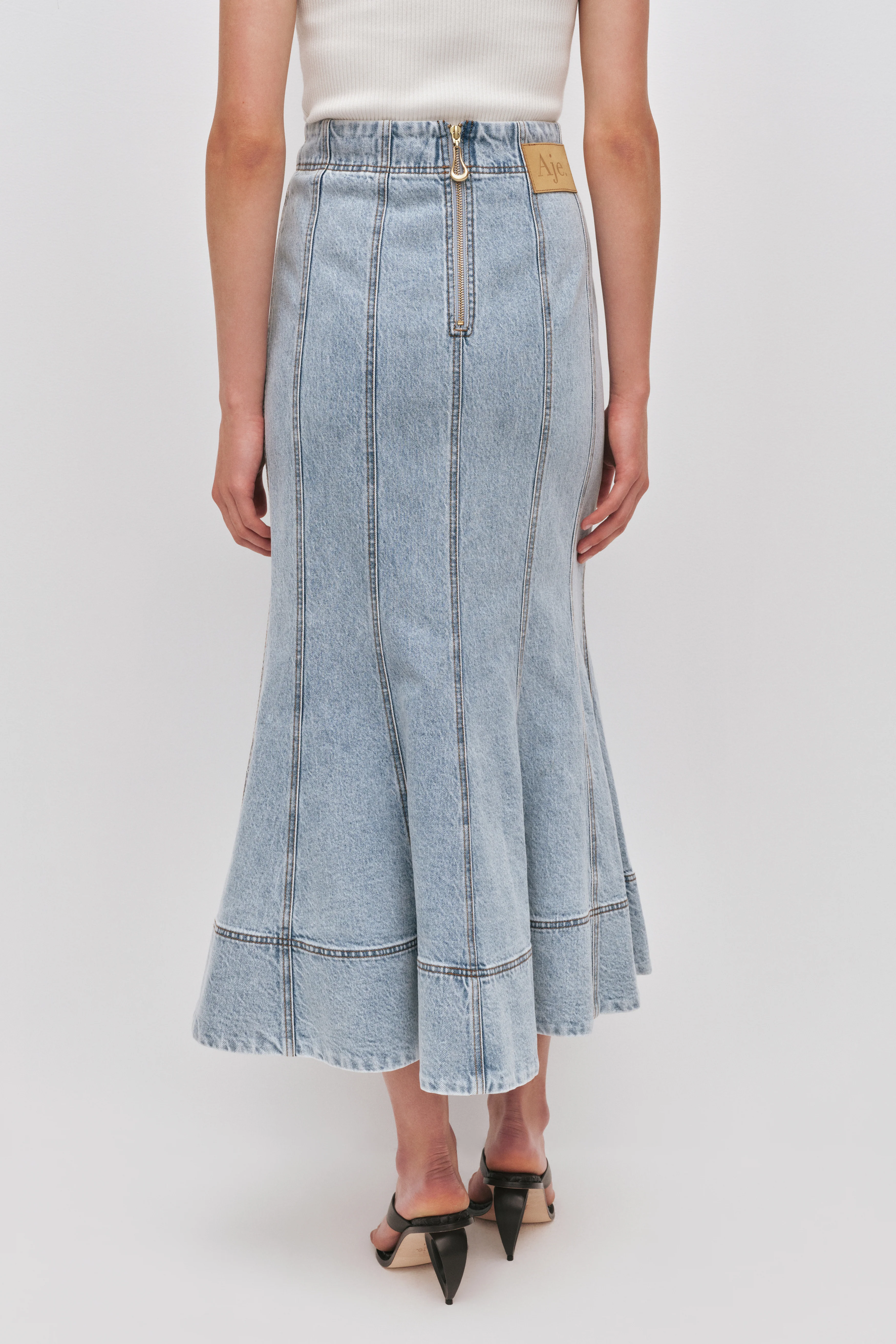 Tia Denim Midi Skirt