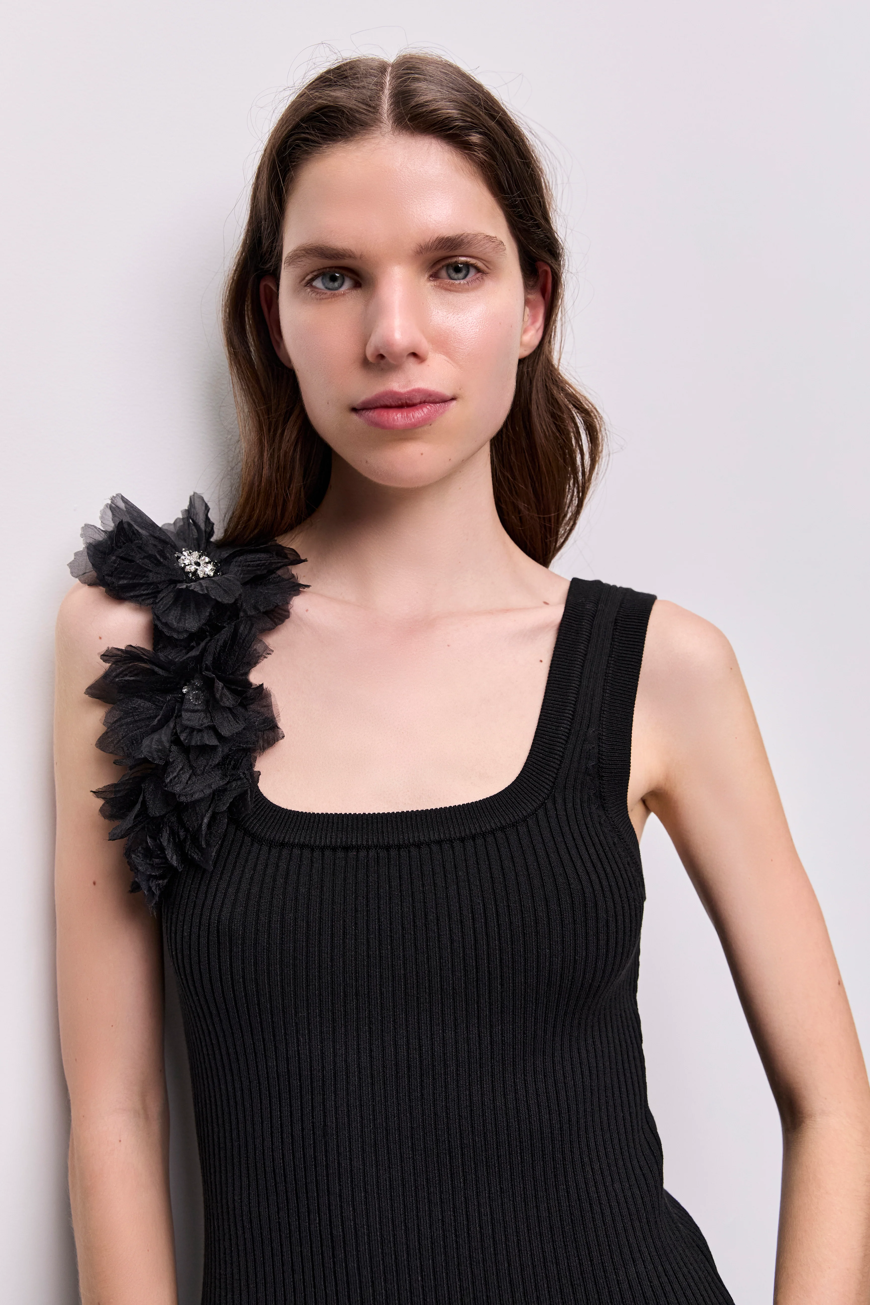 Pamela Flower Knit Tank