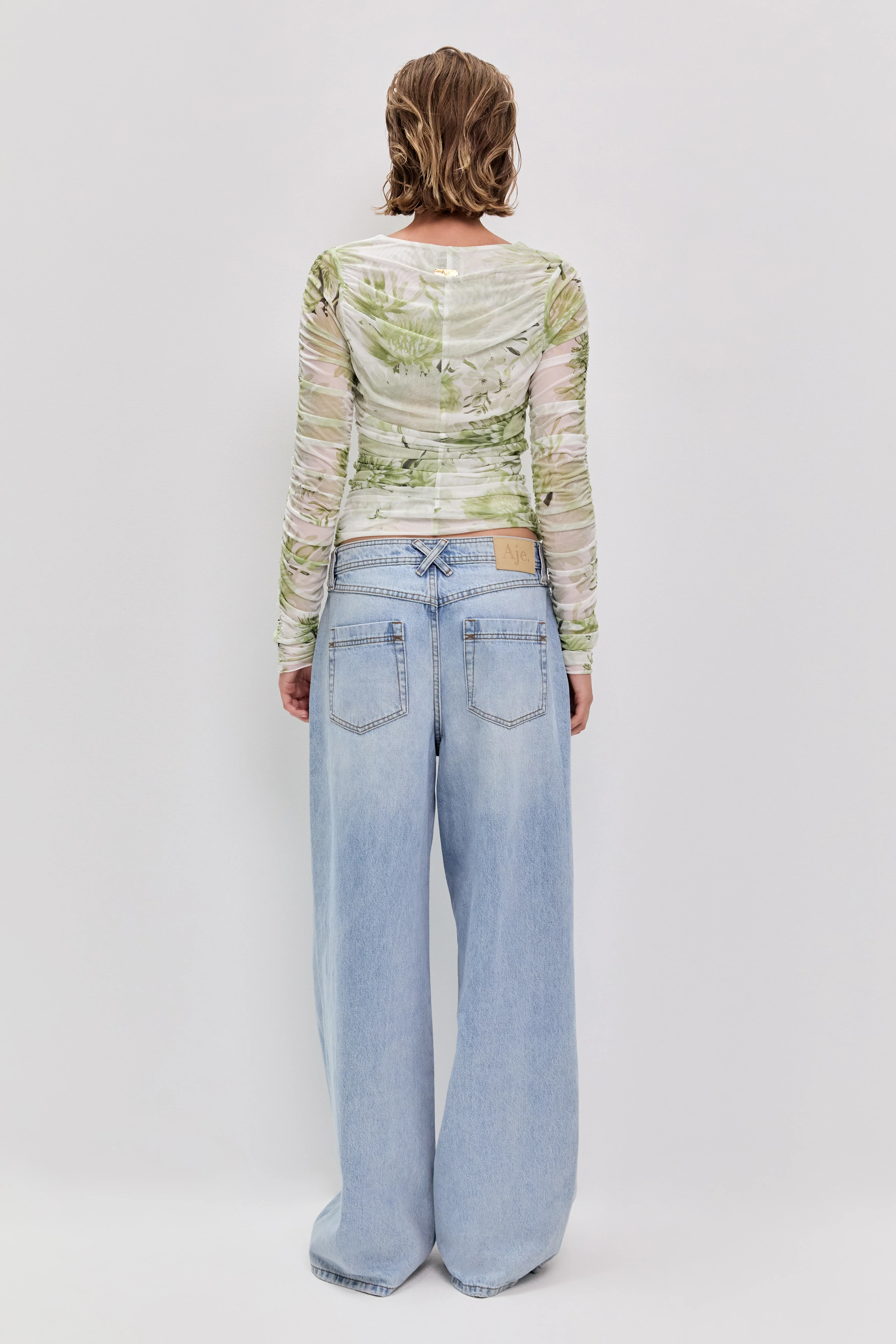 Verdant Print Mesh Top