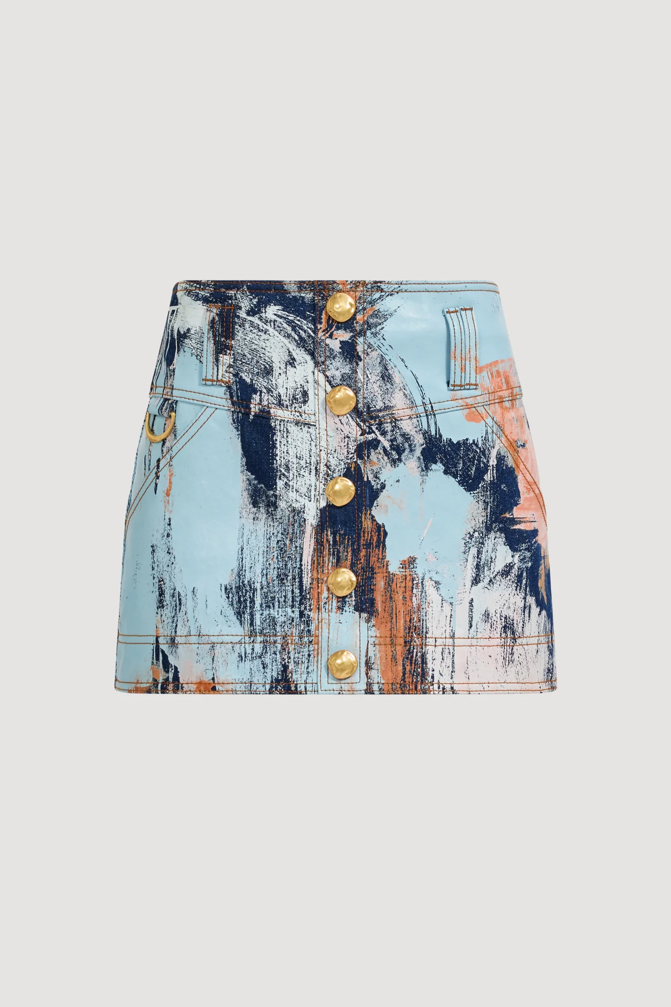 Lettera Denim Mini Skirt