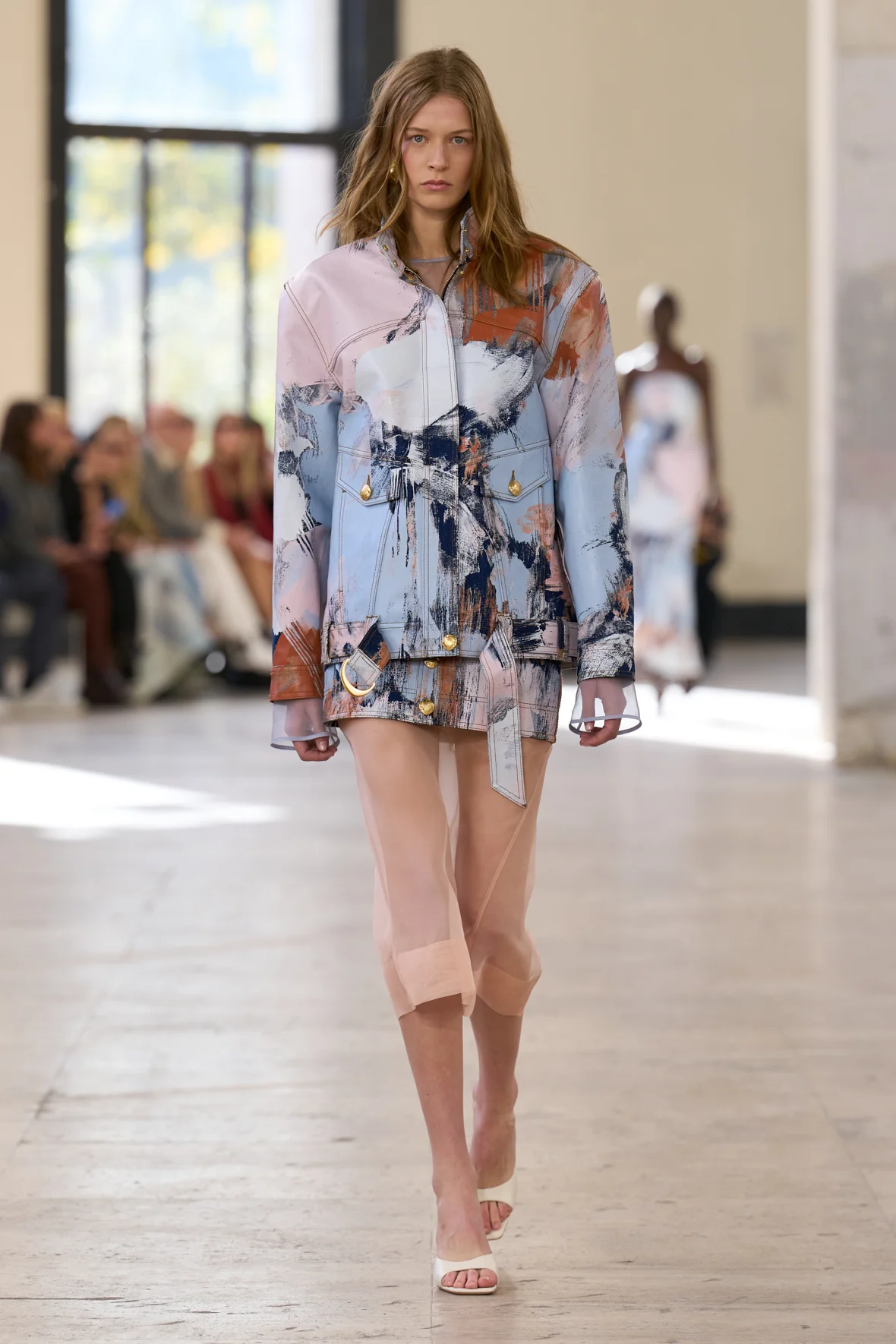 Lettera Denim Mini Skirt