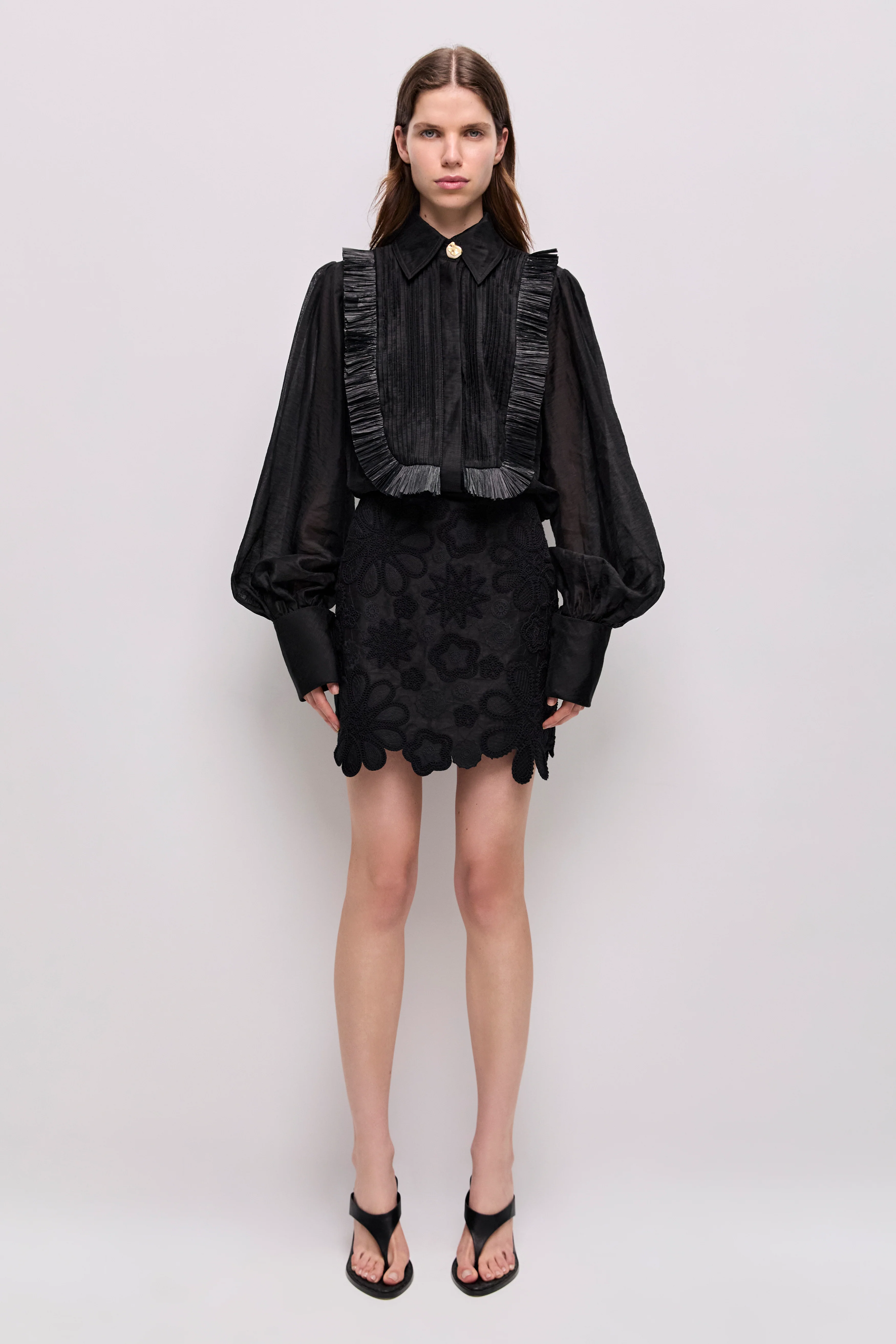 Gia Embroidered Mini Skirt