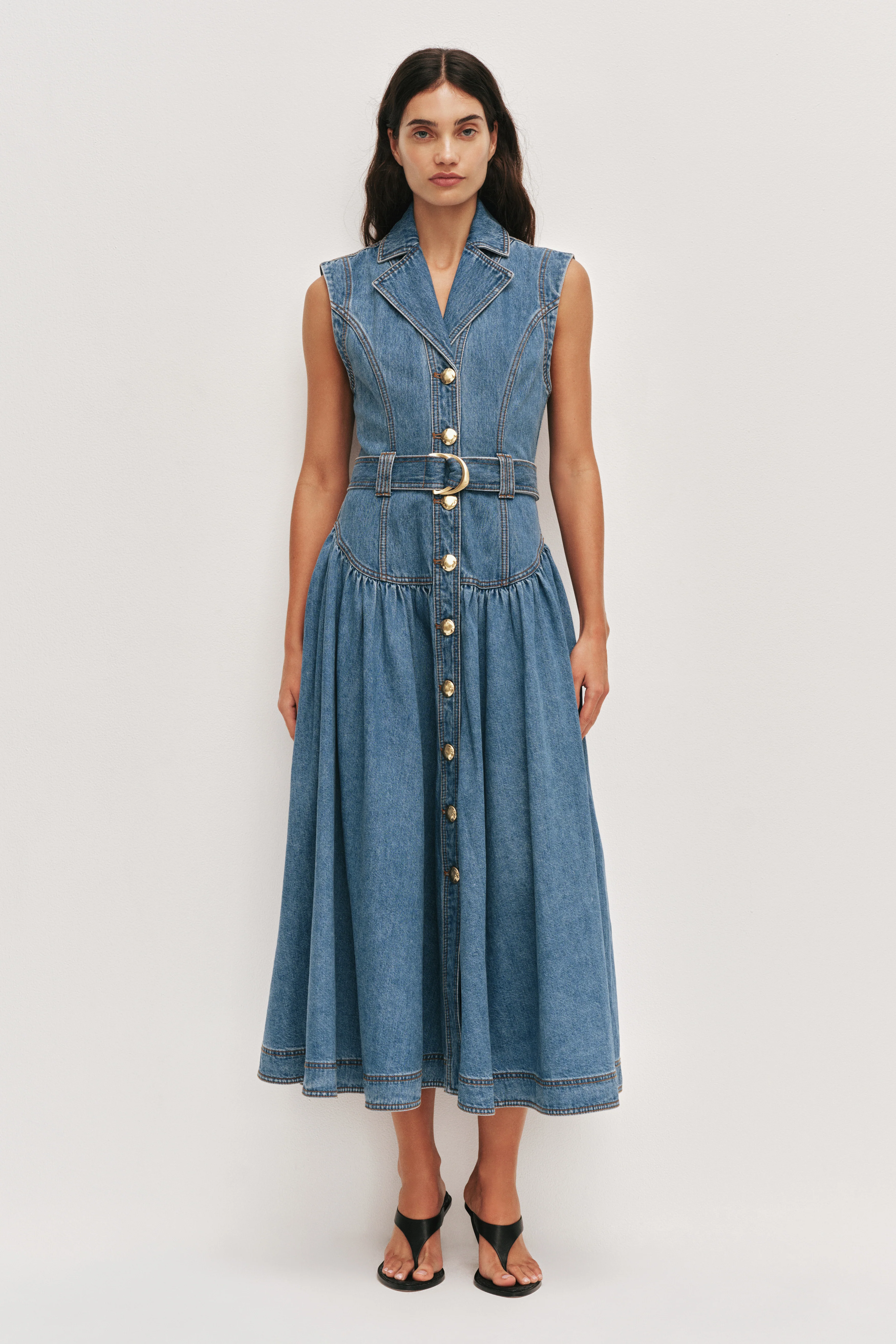 Liliana Denim Midi Dress