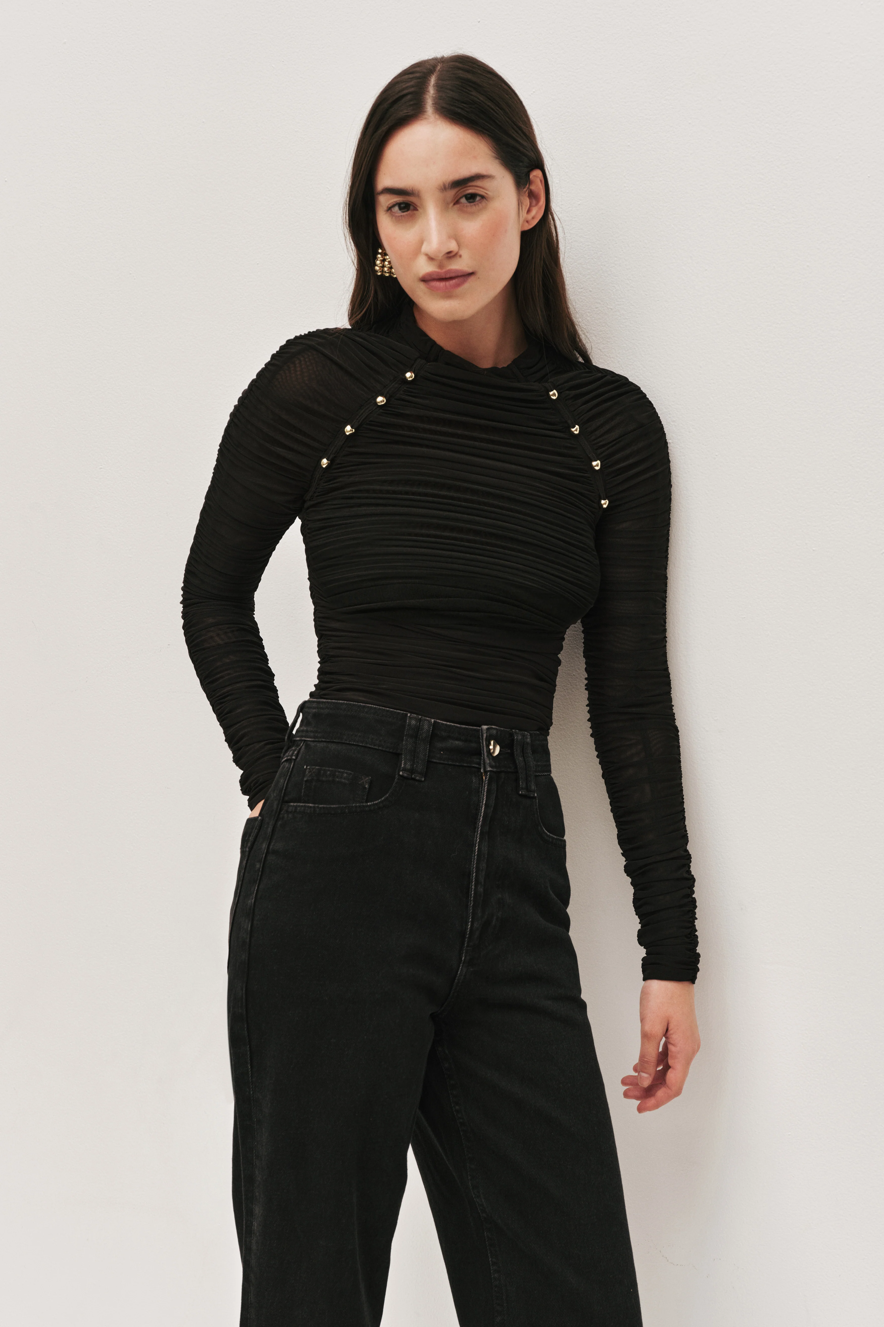 3678-carline-gathered-mesh-top-3.webp Carline Gathered Mesh Top