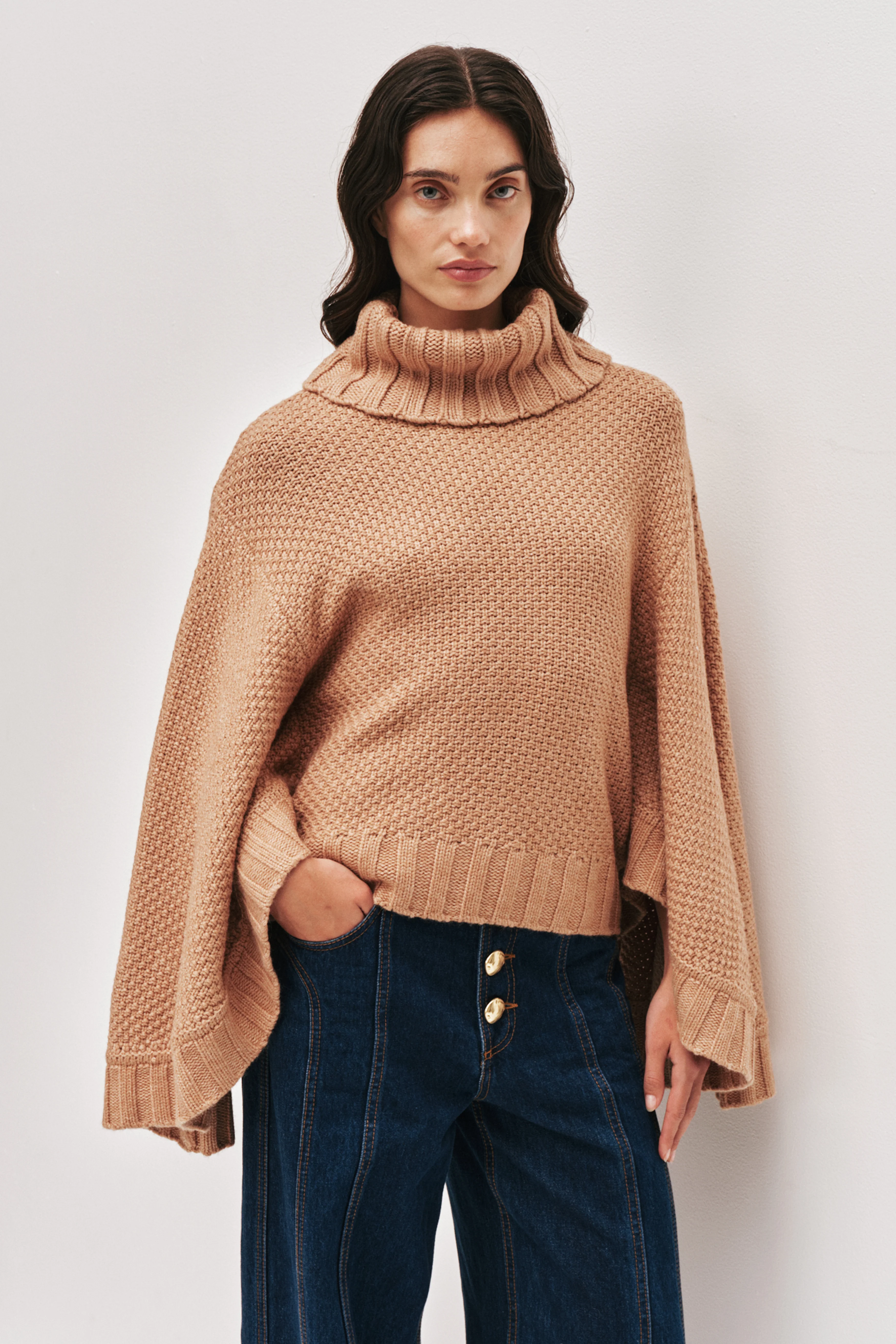 Mirila Cape Knit Top