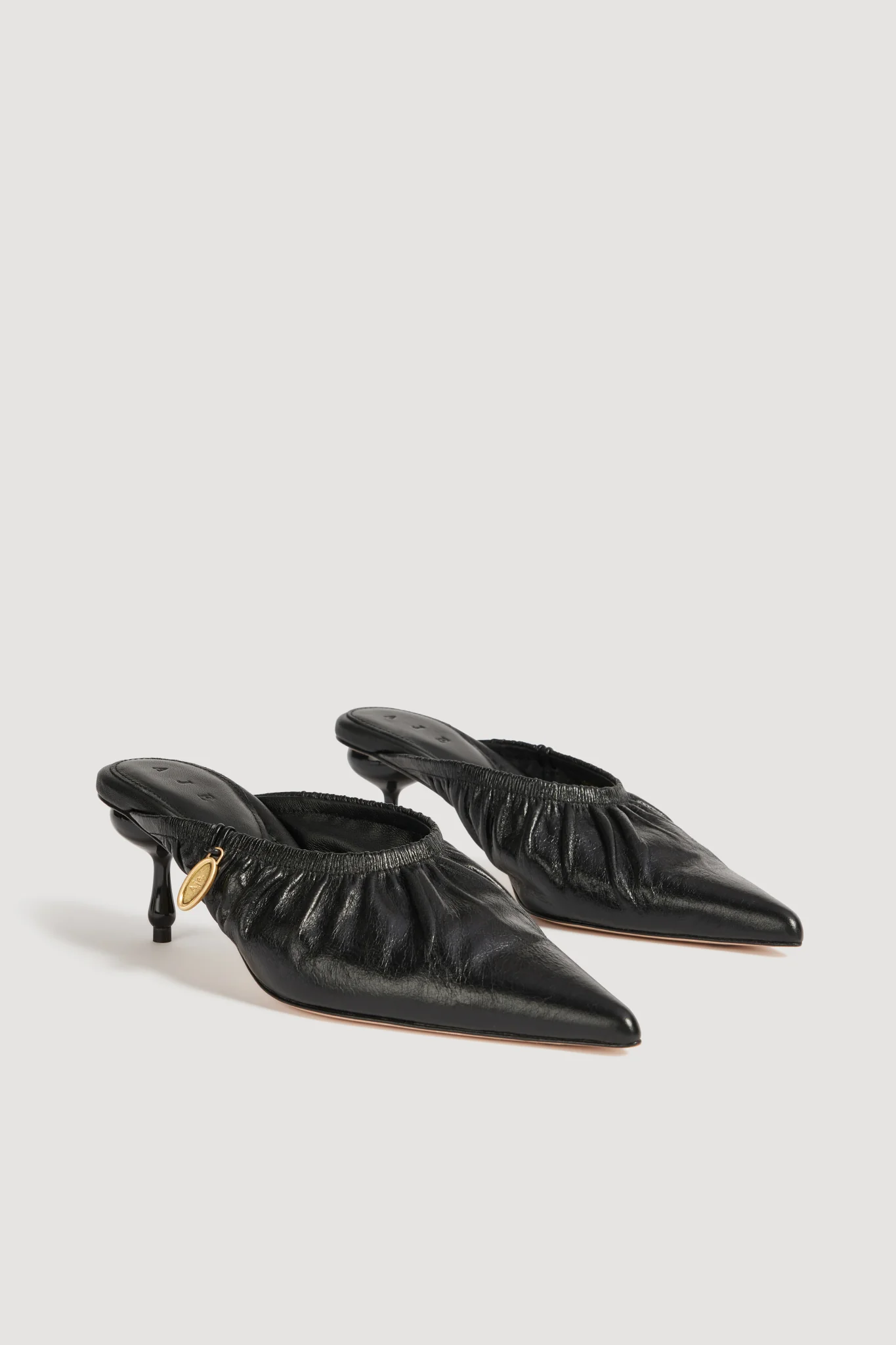 Carmena Ruched Mule Heel