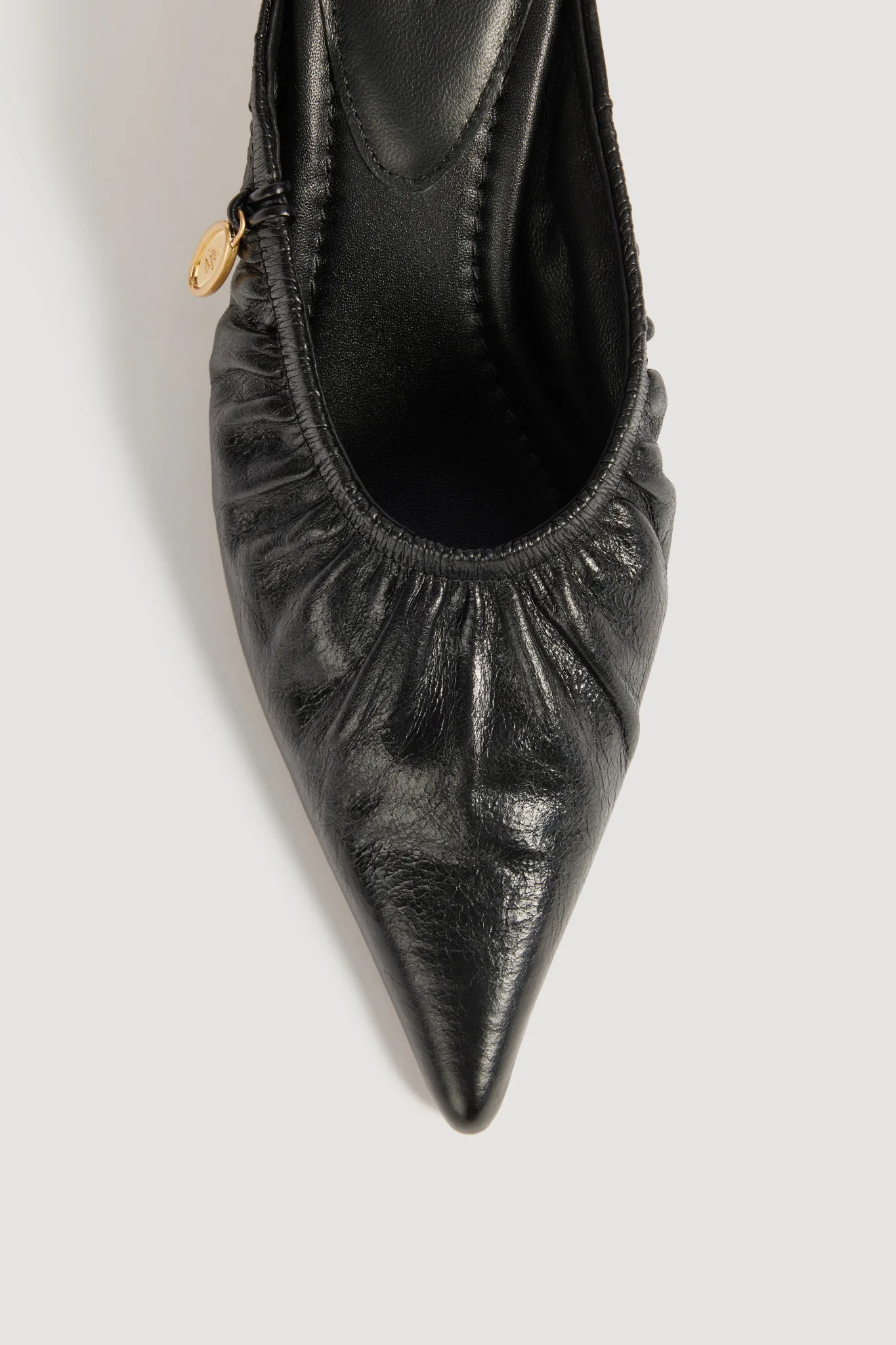 Carmena Ruched Mule Heel
