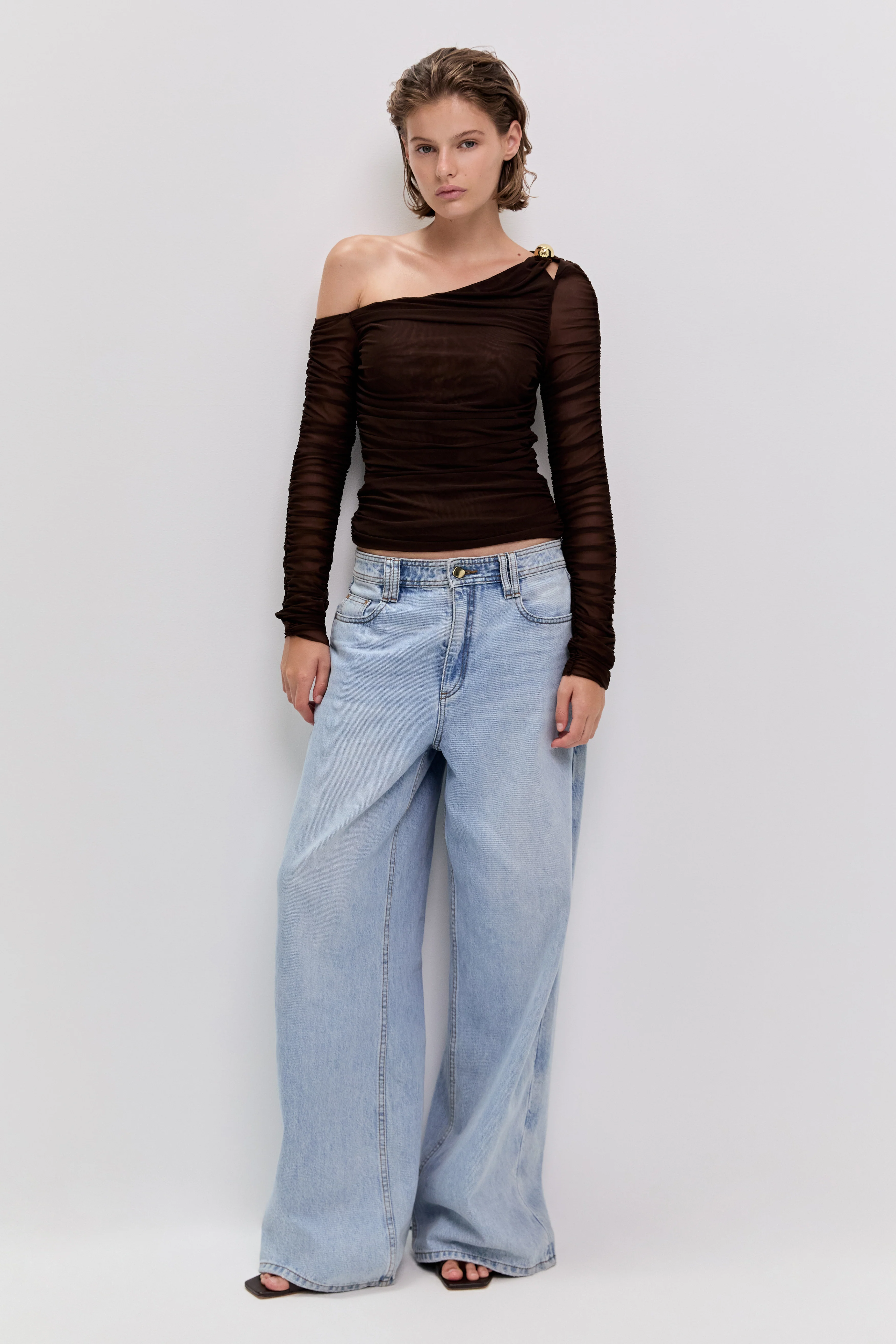 Elaria Long Sleeve Mesh Top