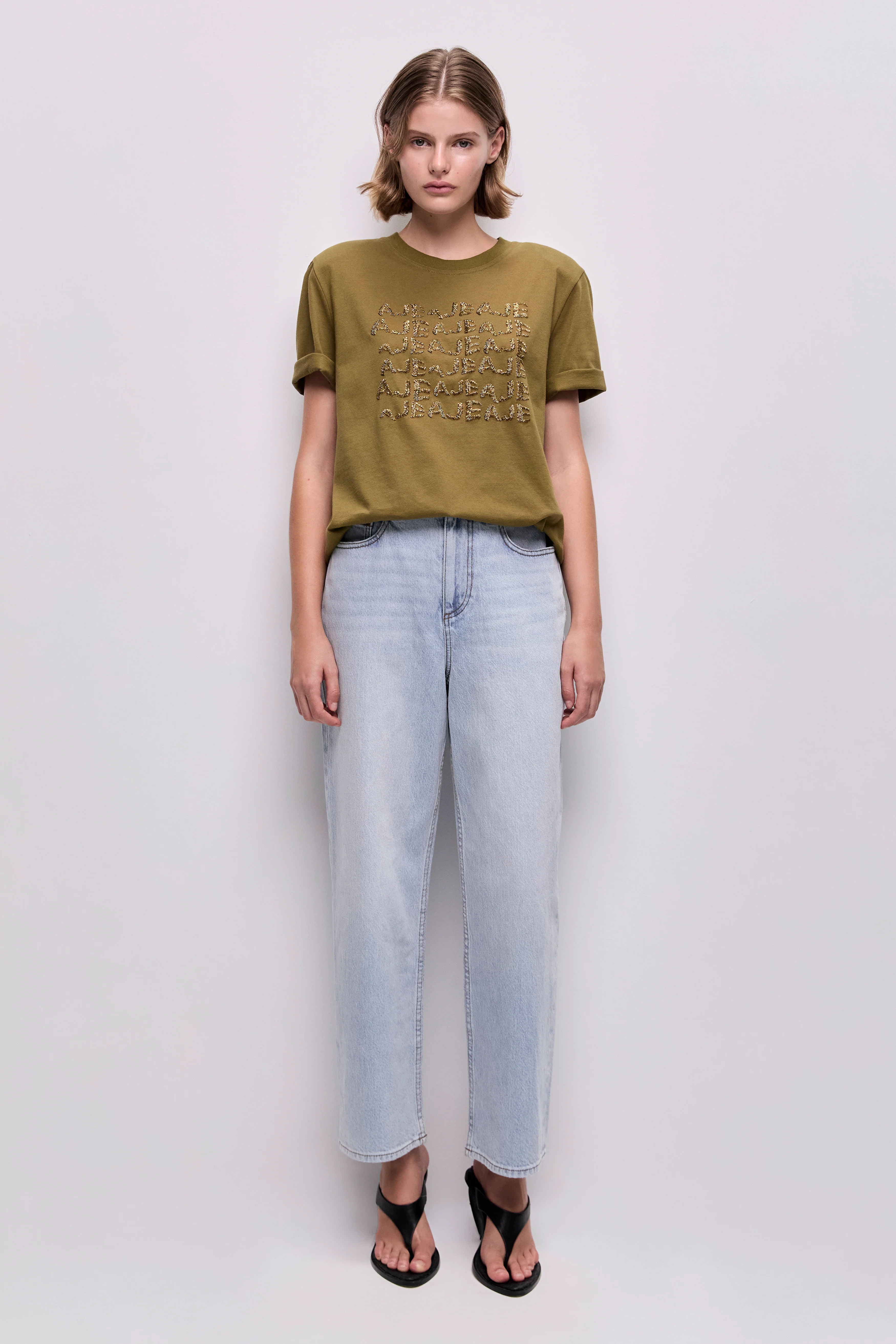 Alive Embellished Logo Tee