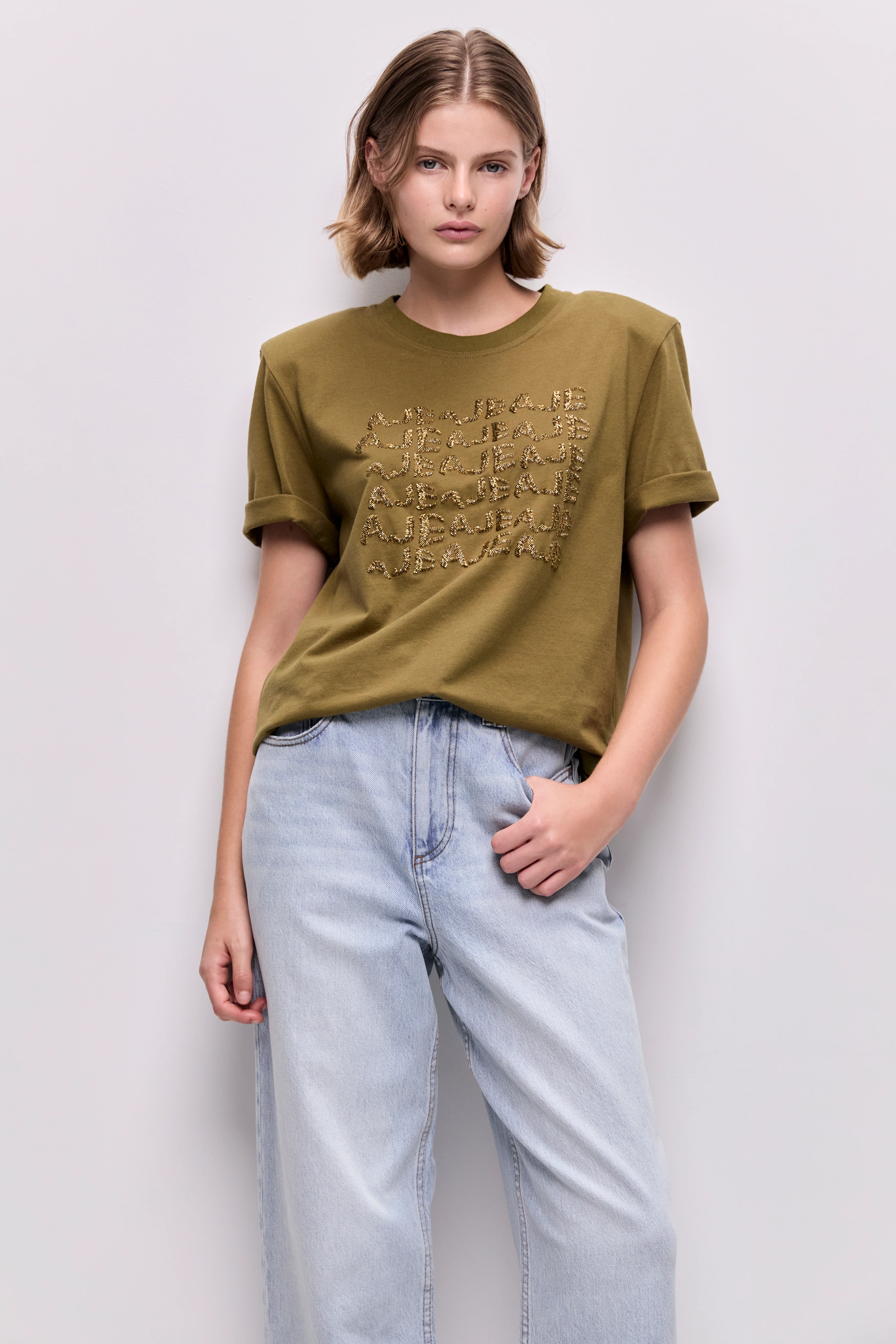 Alive Embellished Logo Tee