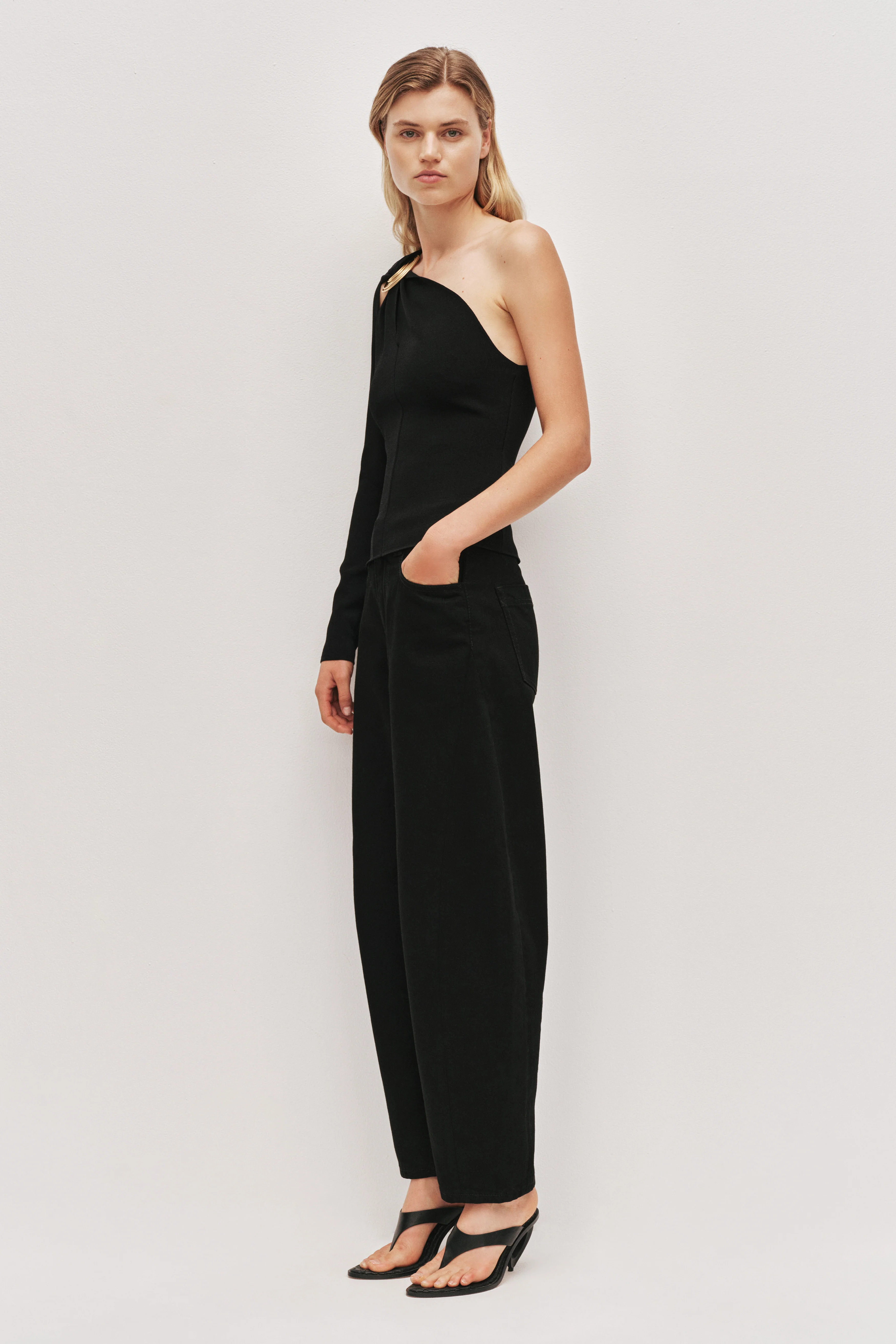 Rosabel Asymmetric Knit Top