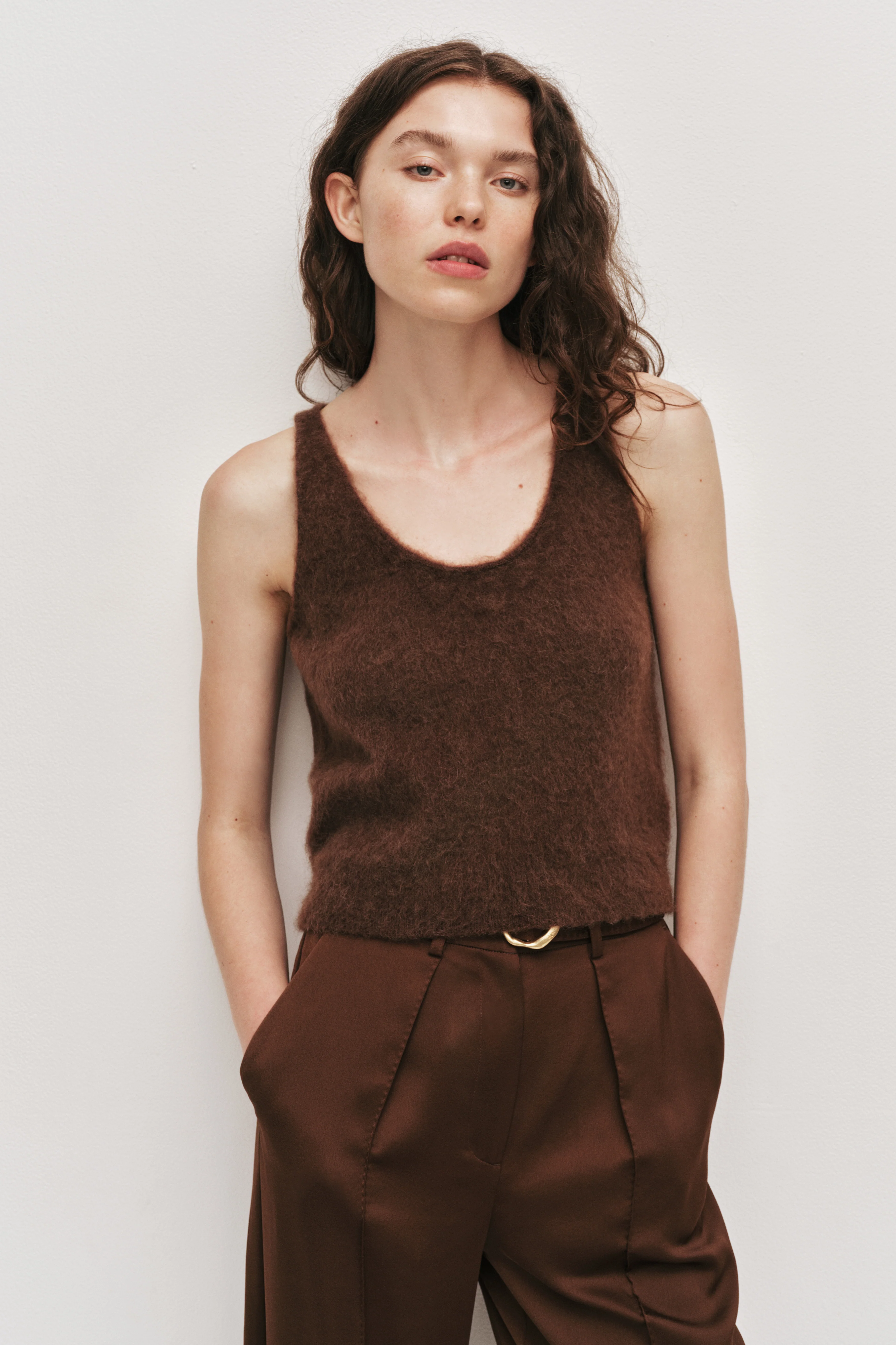 Tansy Fluffy Knit Tank