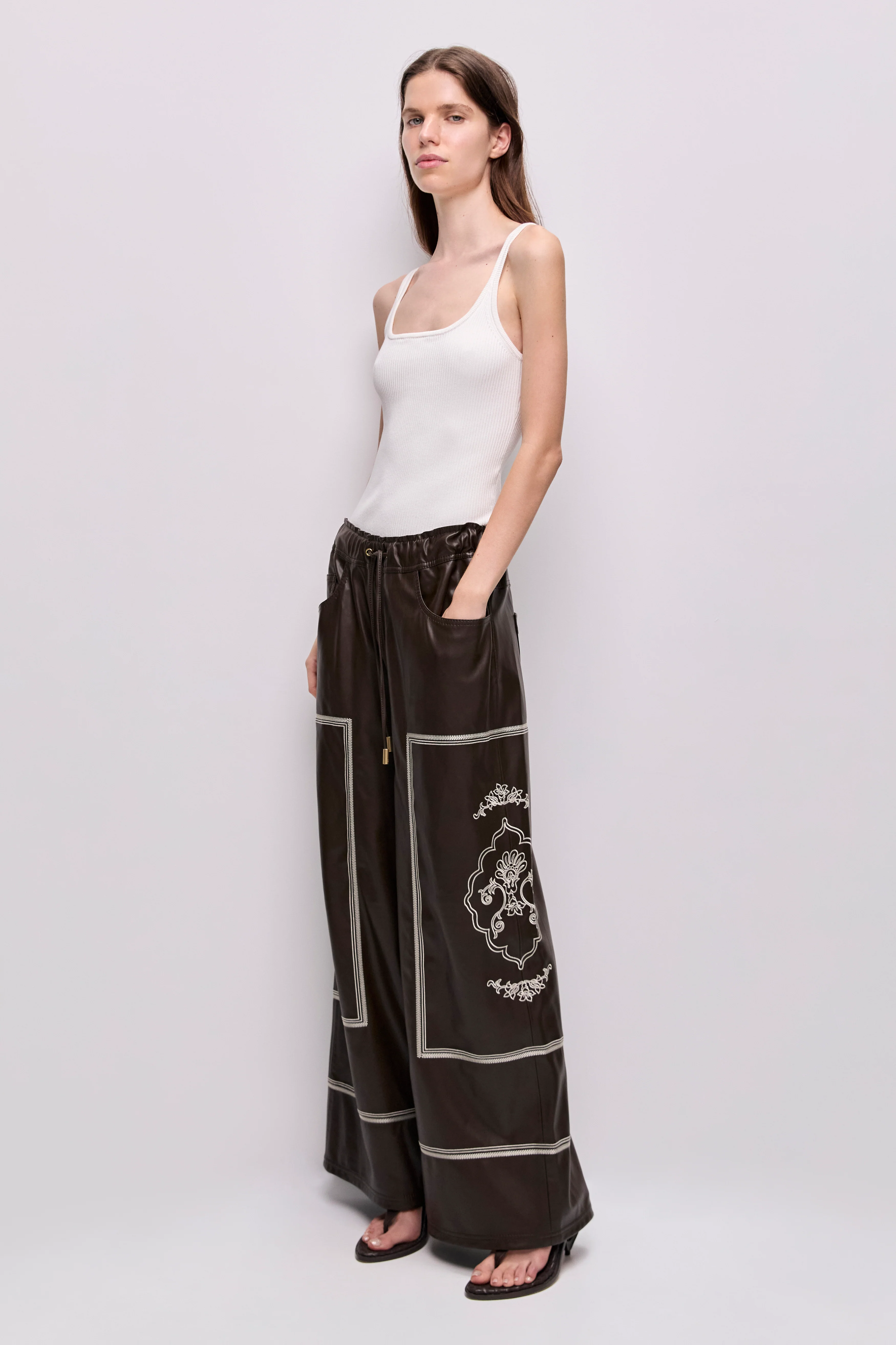 Lotus Vegan Leather Pant