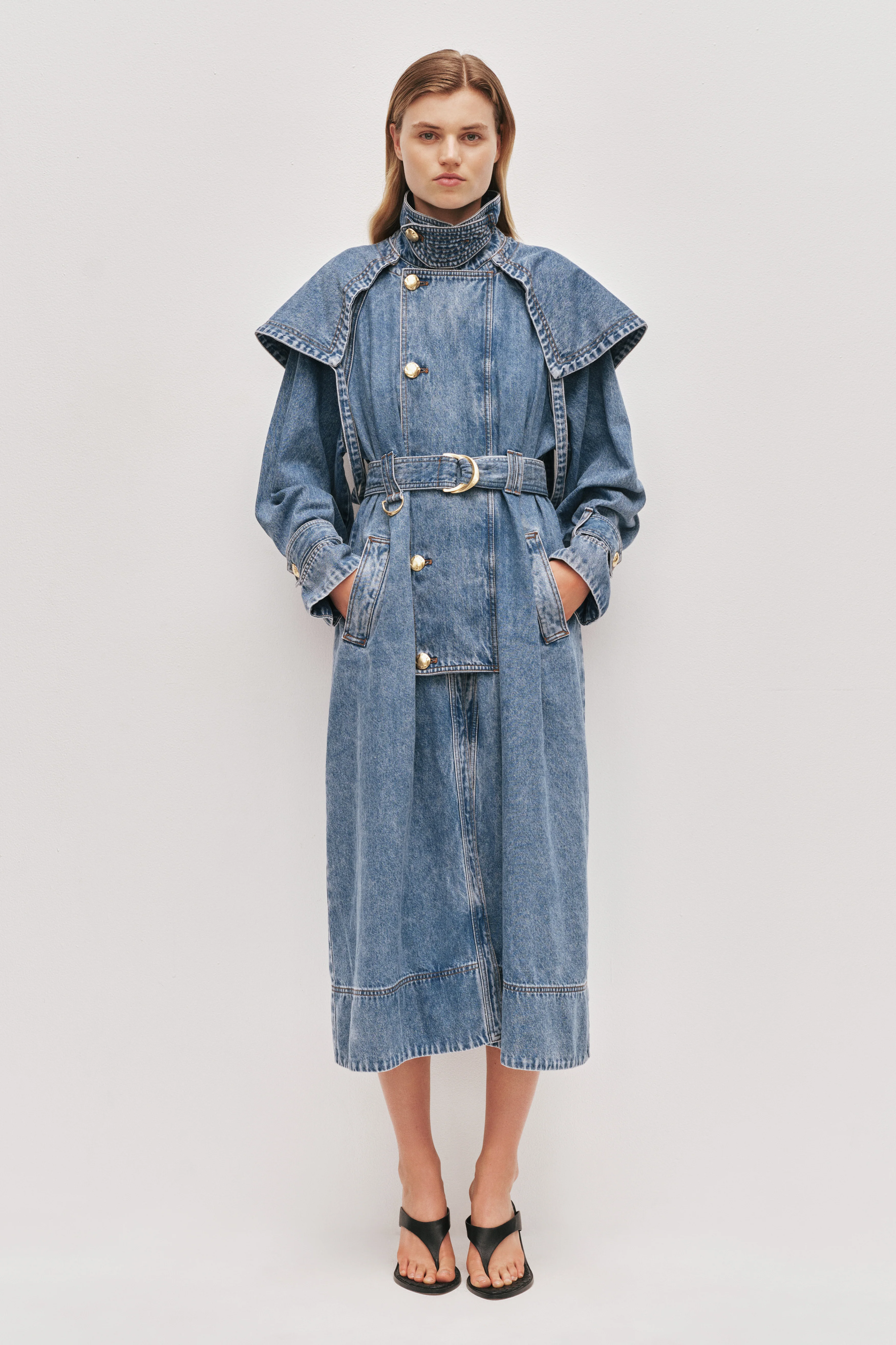 Lorraine Denim Trench Coat