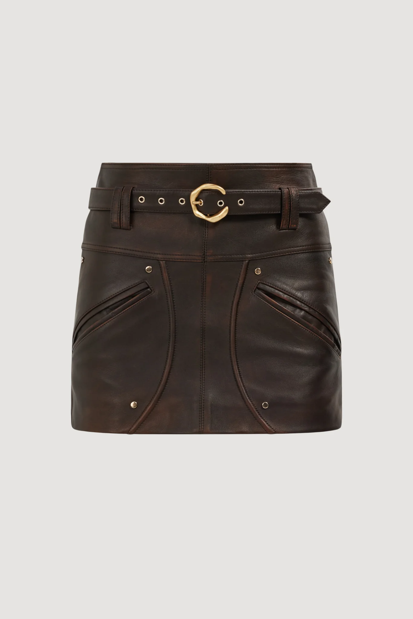 Vexa Mini Leather Skirt