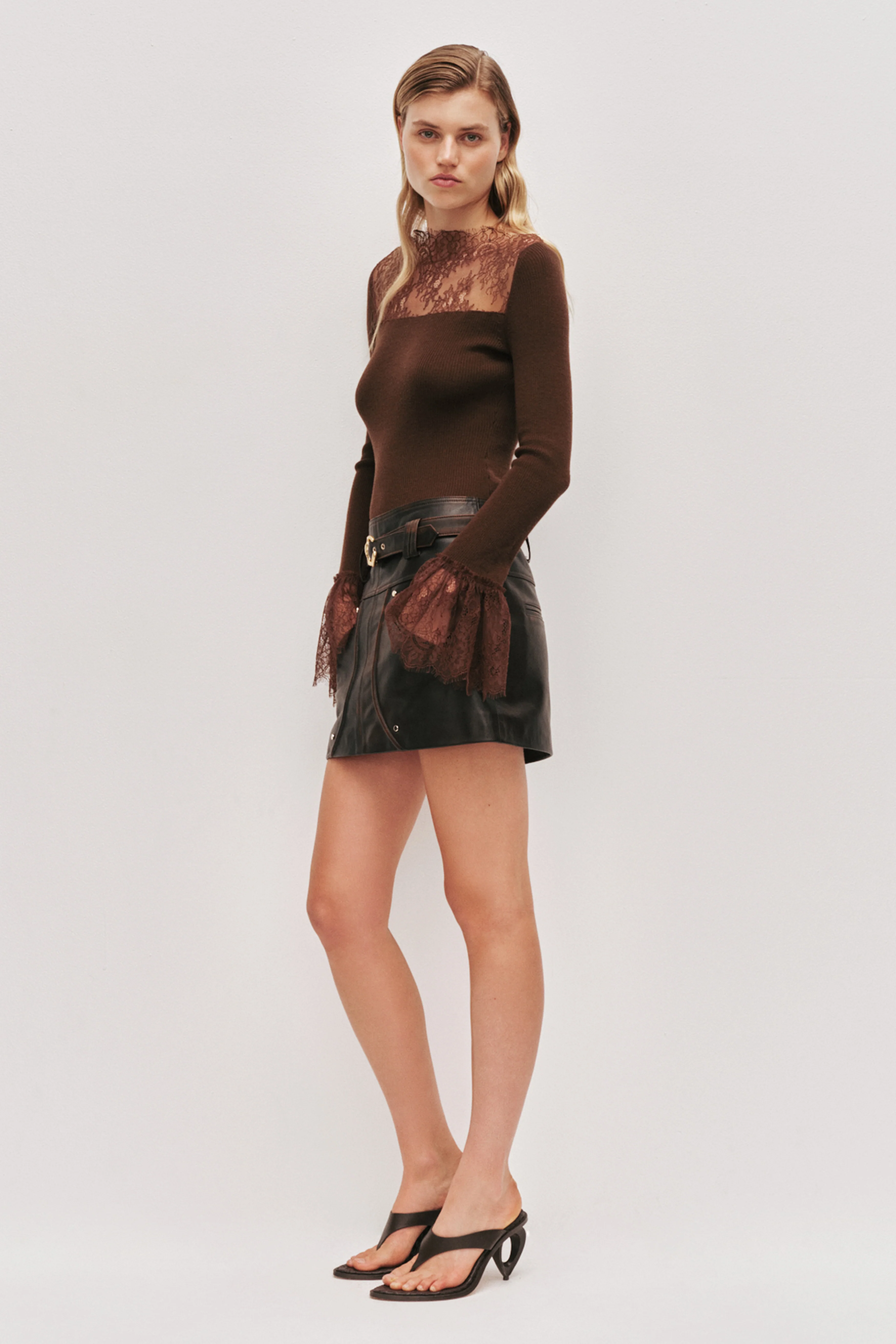 Vexa Mini Leather Skirt