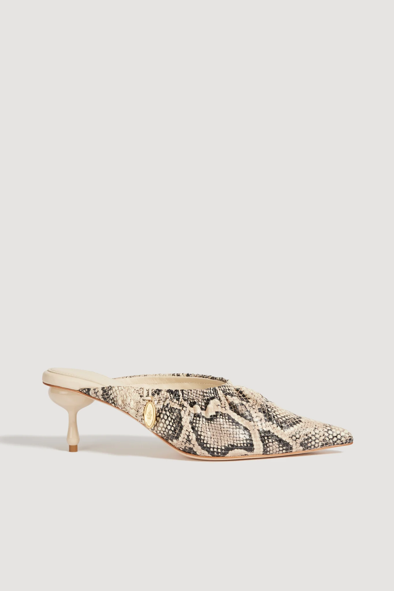 Carmena Ruched Mule Heel