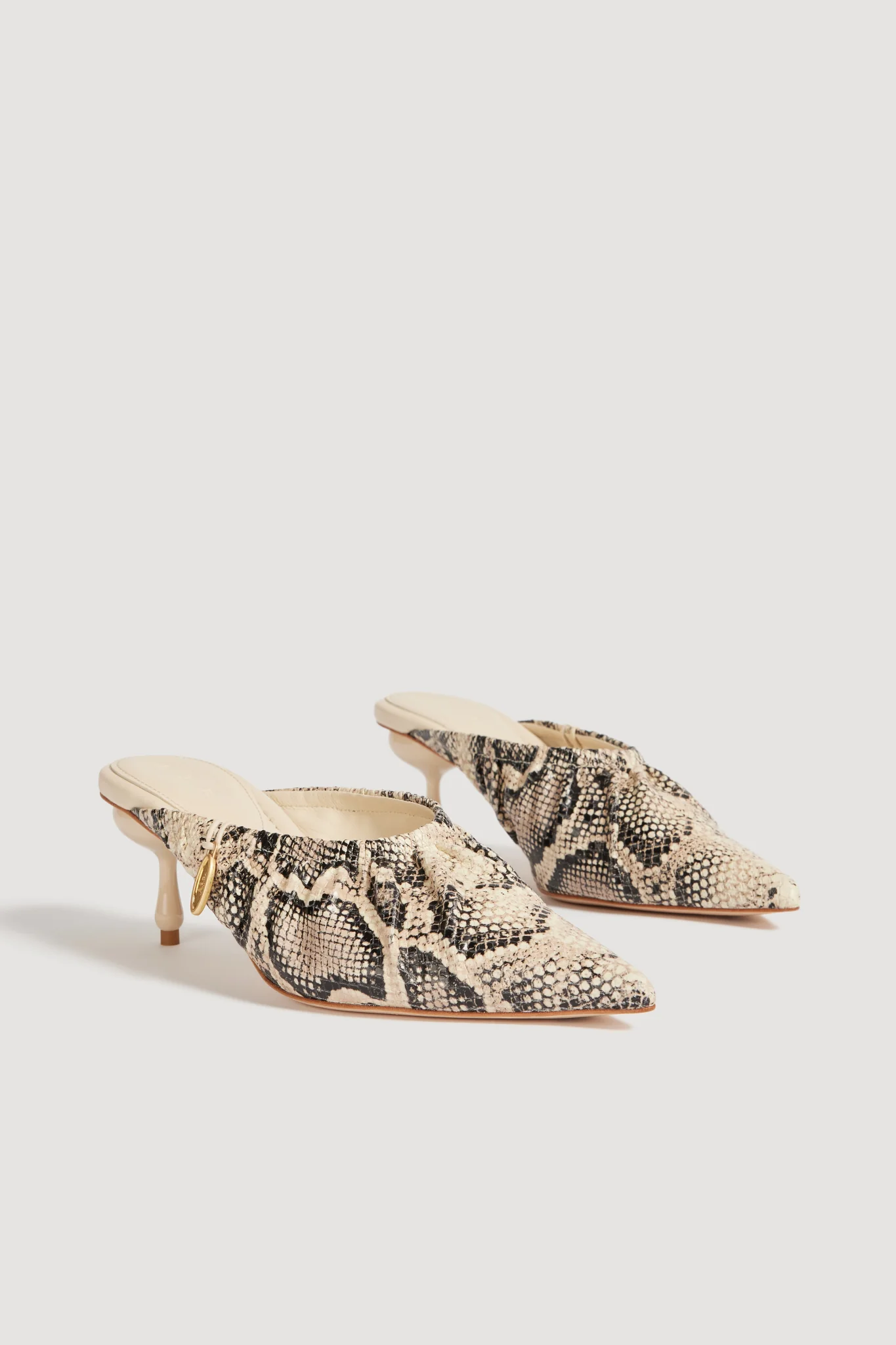 Carmena Ruched Mule Heel