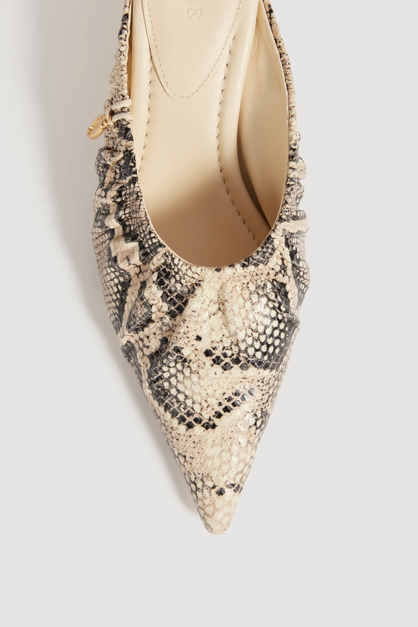 Carmena Ruched Mule Heel