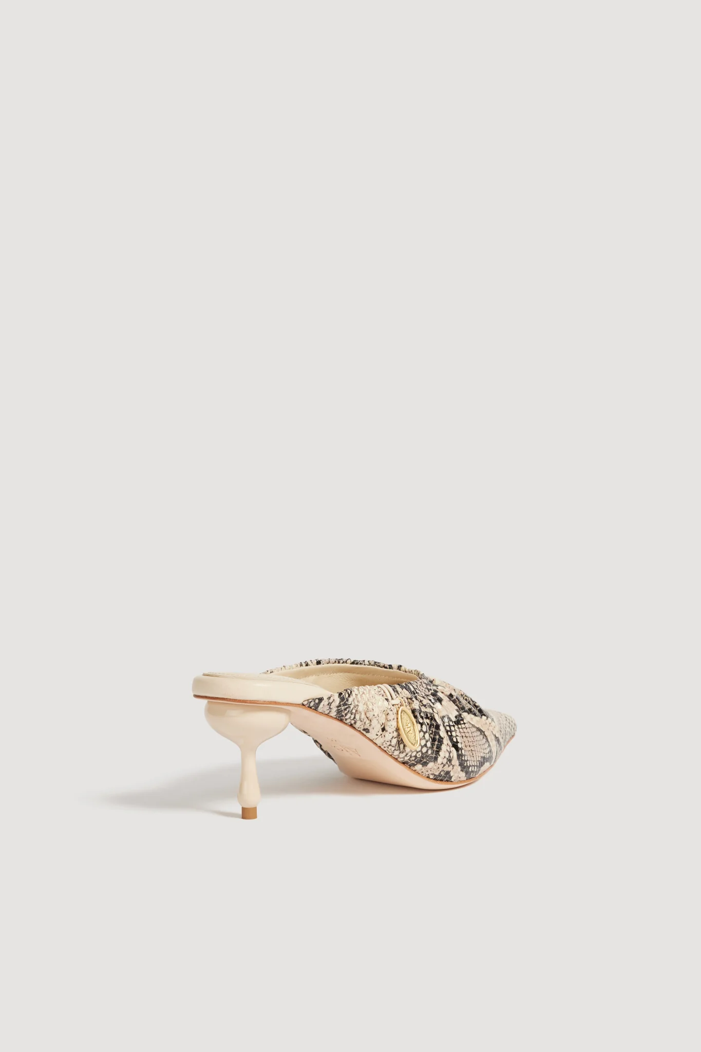 Carmena Ruched Mule Heel