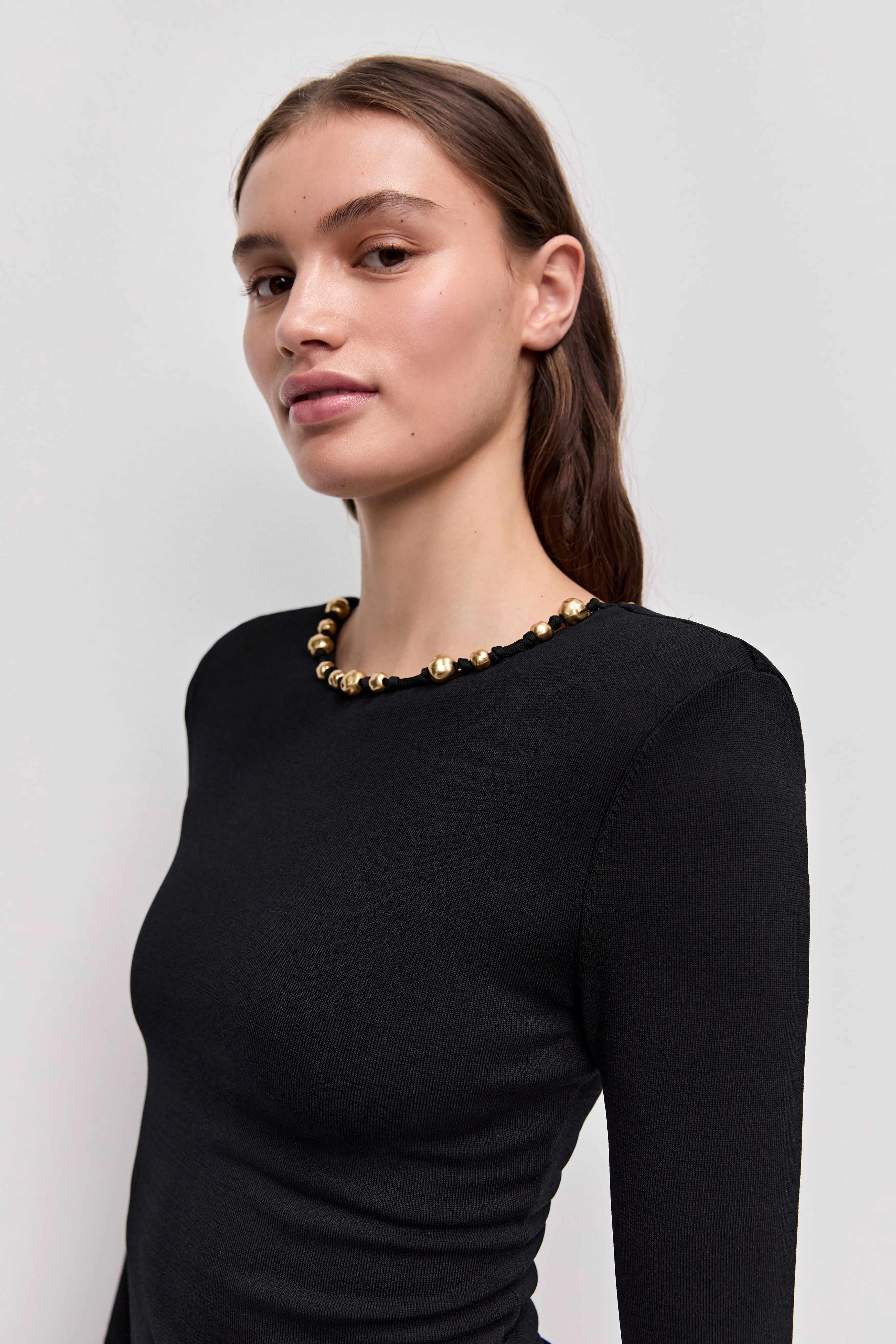Baroque Hardware Knit Top