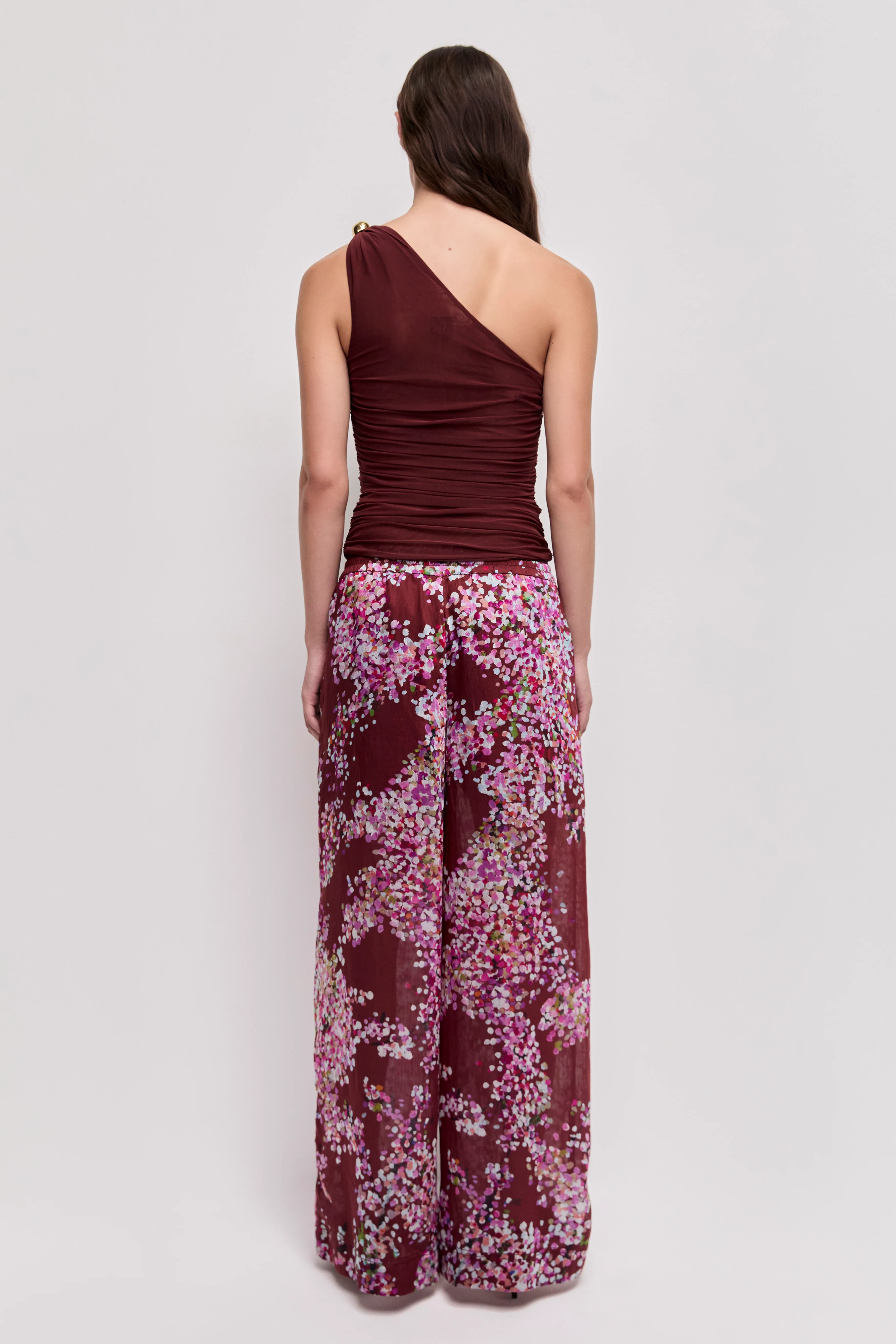 Elaria One Shoulder Mesh Top