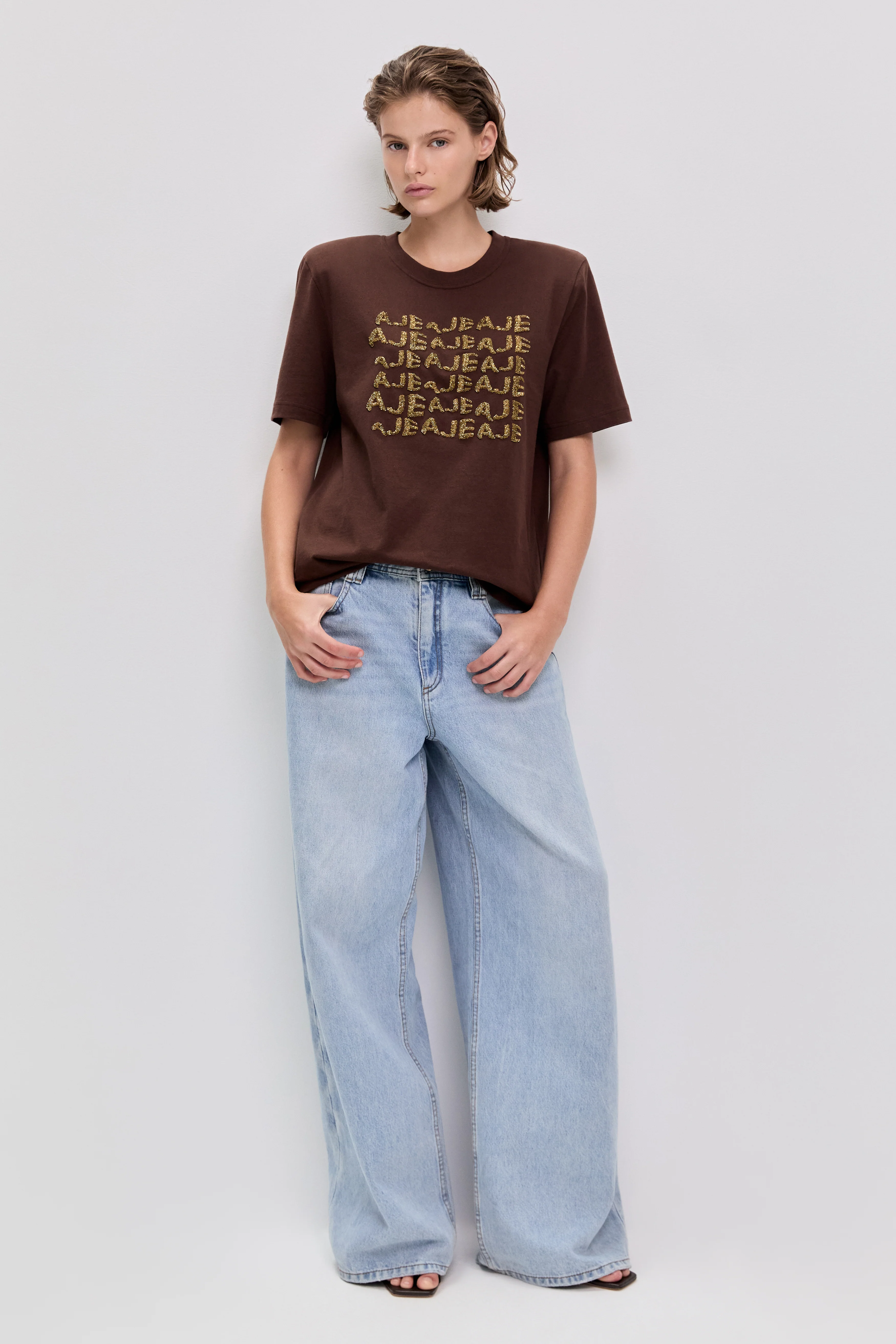Alive Embellished Logo Tee