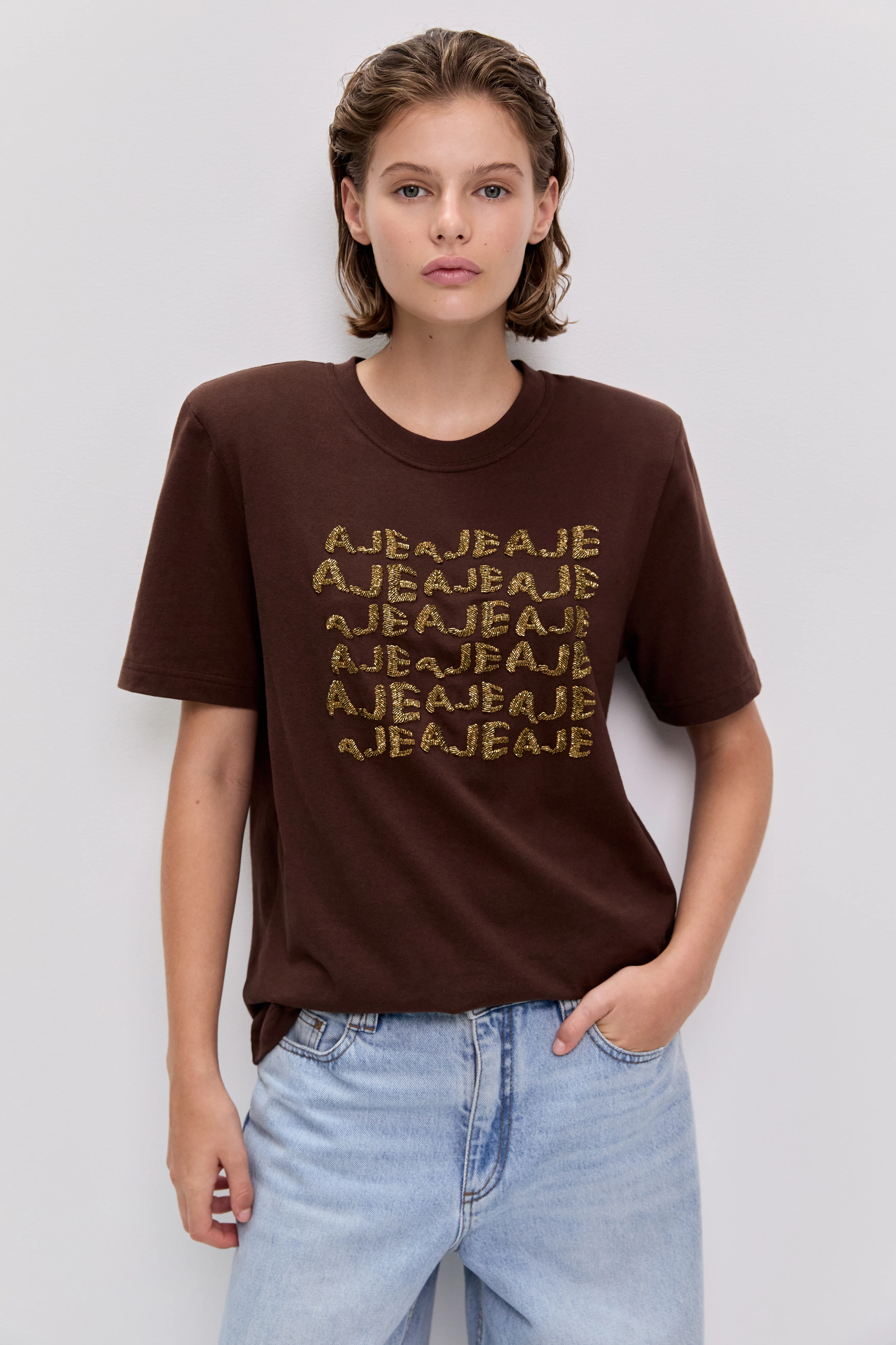 Alive Embellished Logo Tee