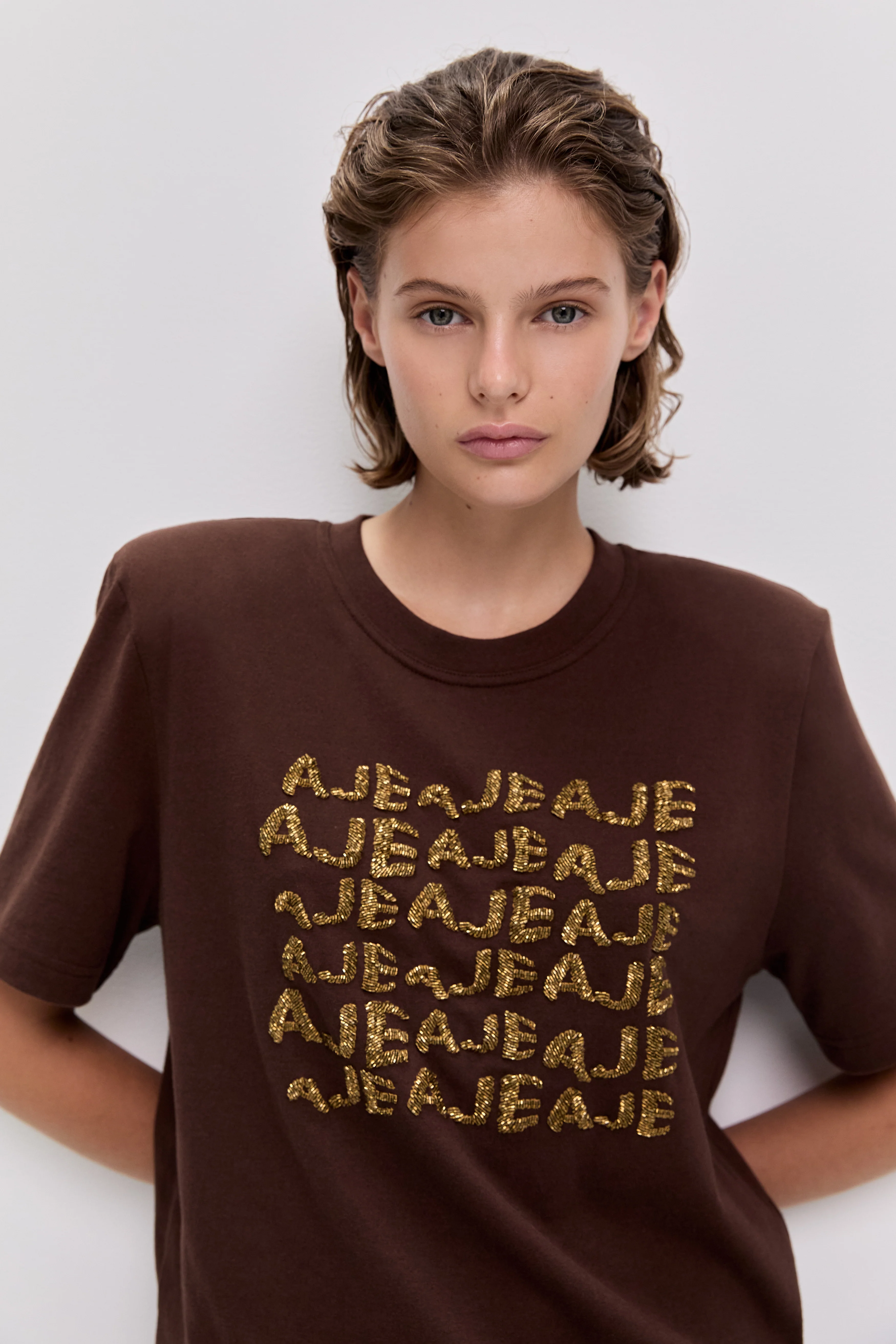 Alive Embellished Logo Tee