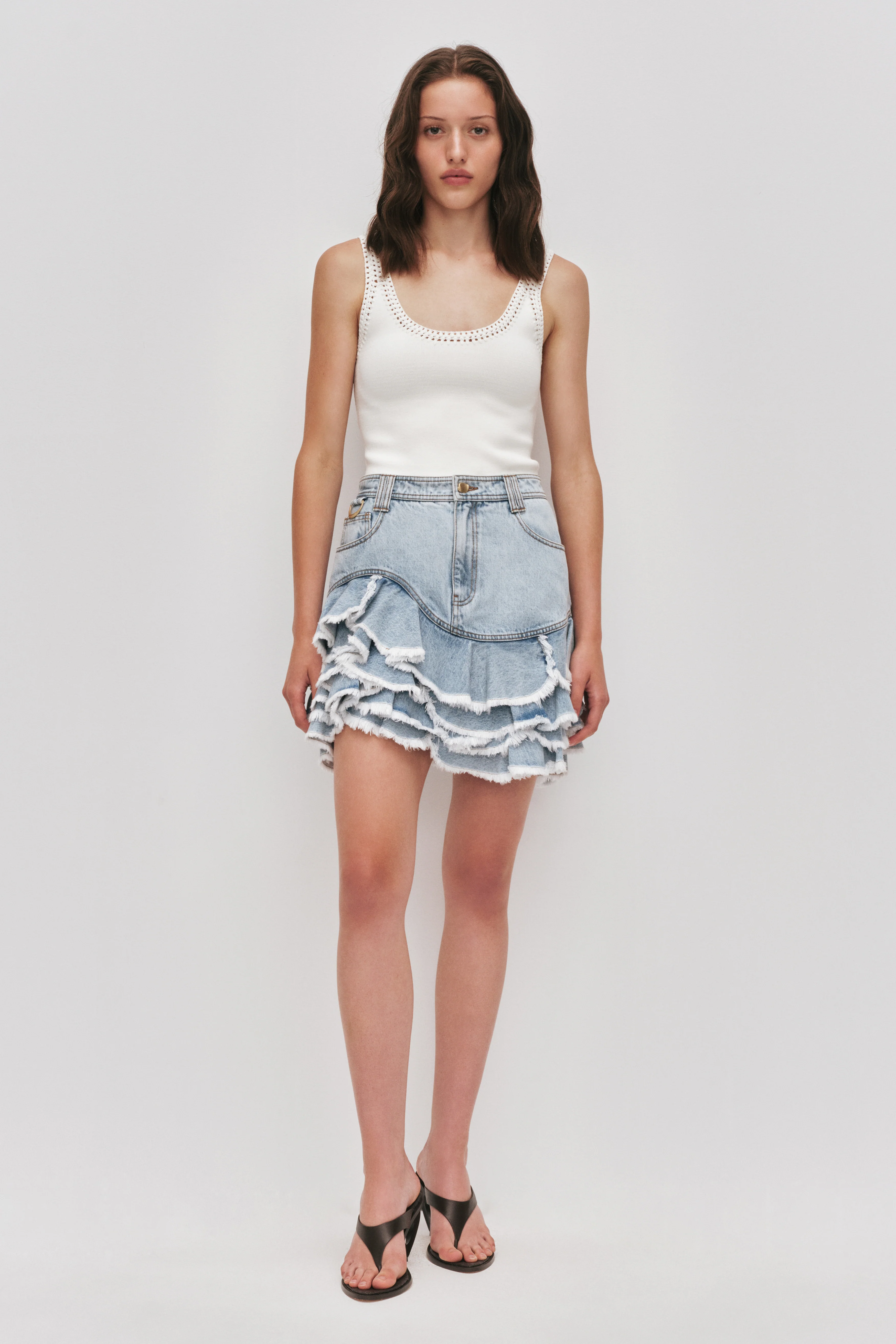 Tia Ruffle Mini Skirt