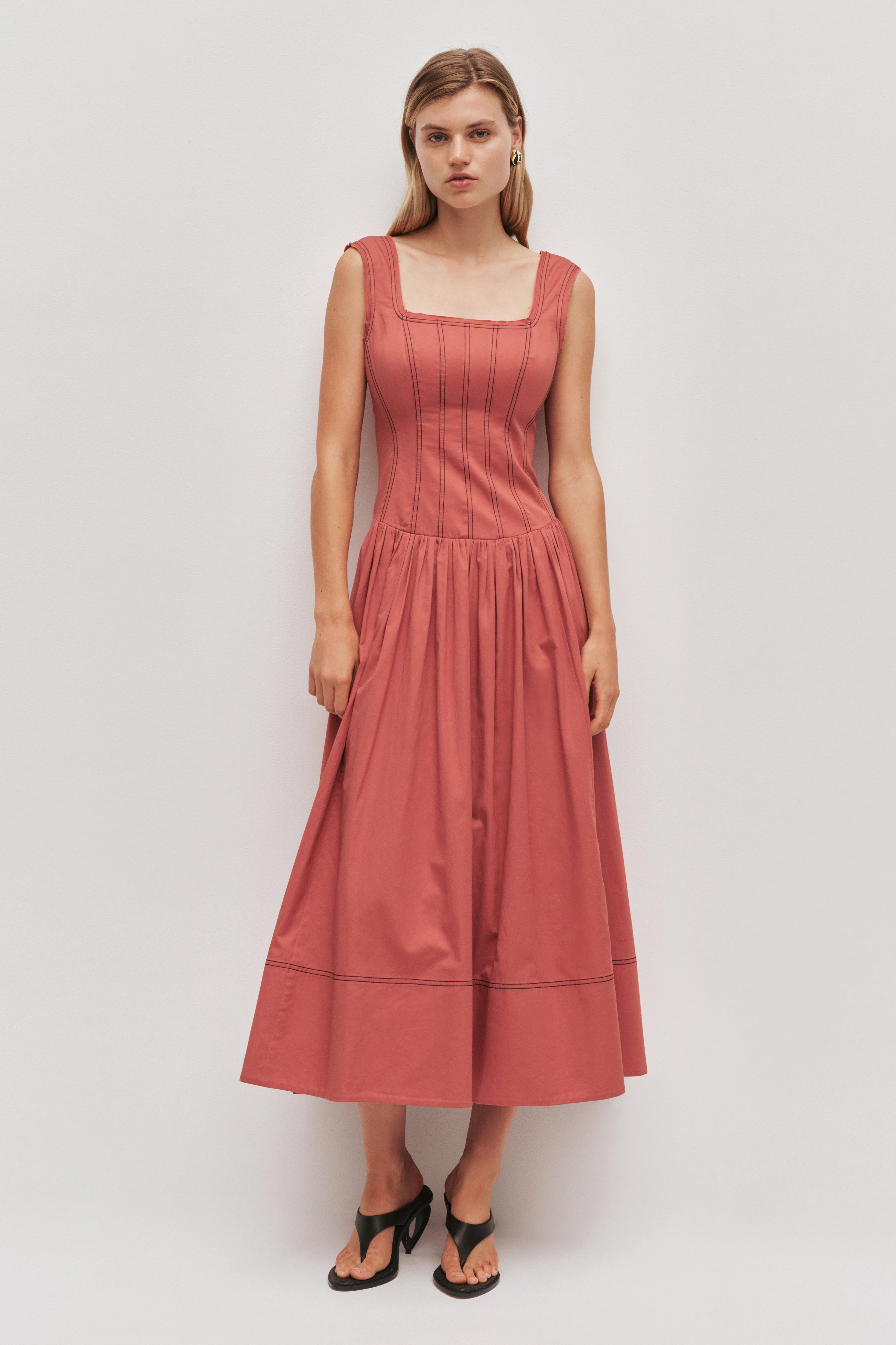 Parallel Midi Dress