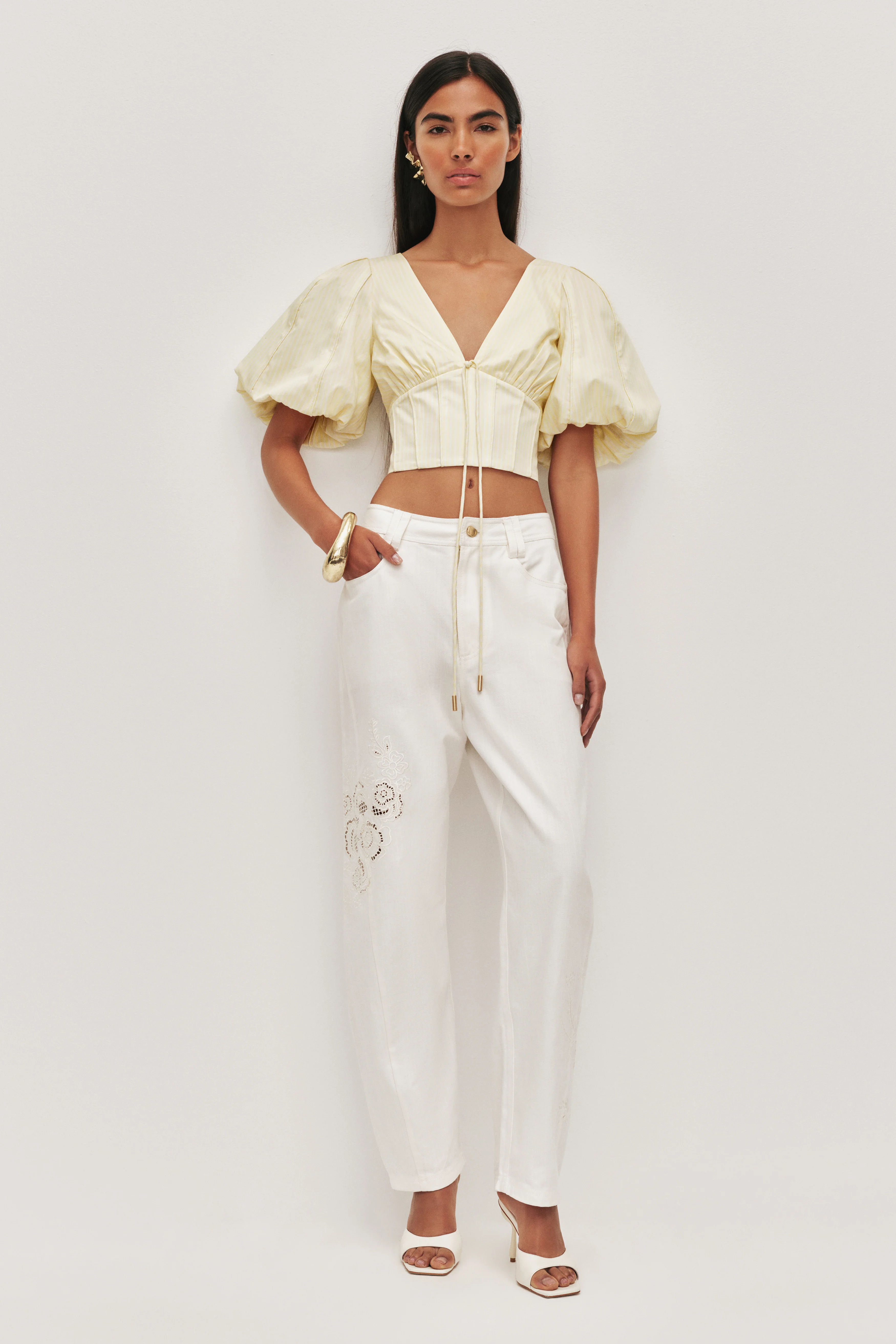 Halo Embroidered Pant