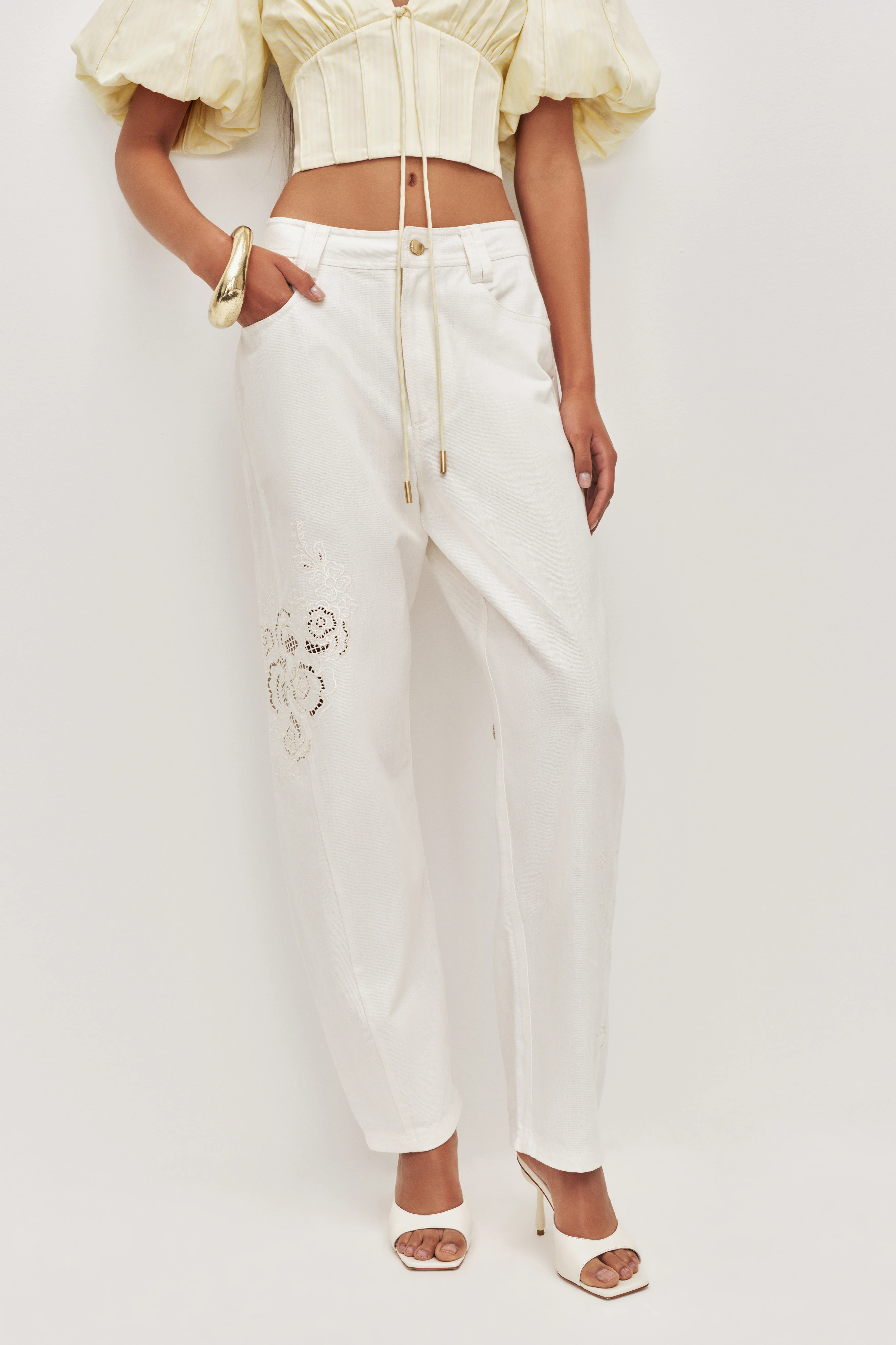 Halo Embroidered Pant