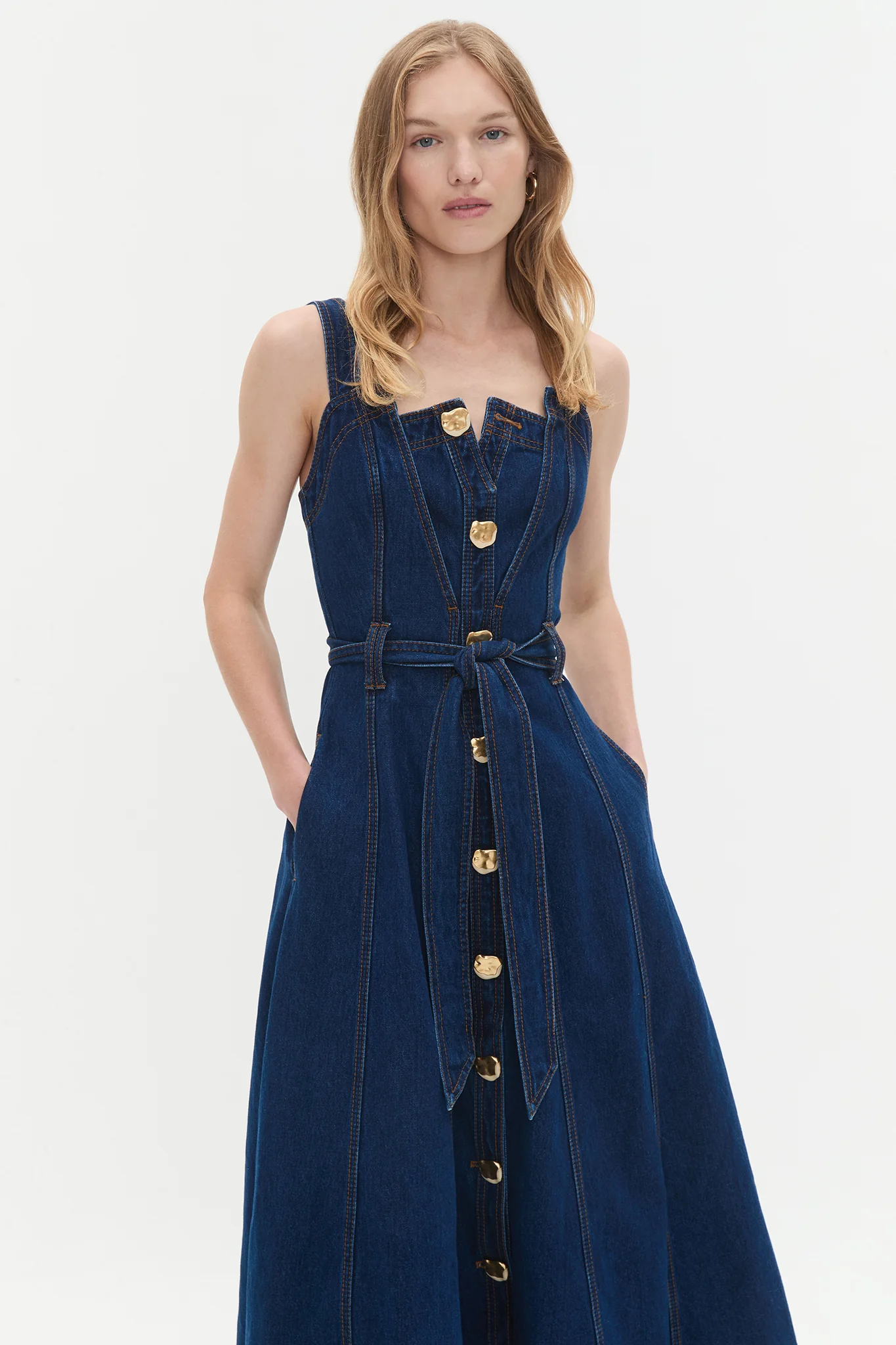 Gianna Denim Midi Dress