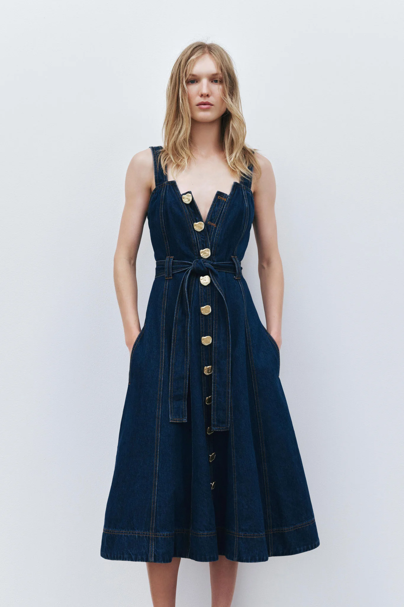 Gianna Denim Midi Dress
