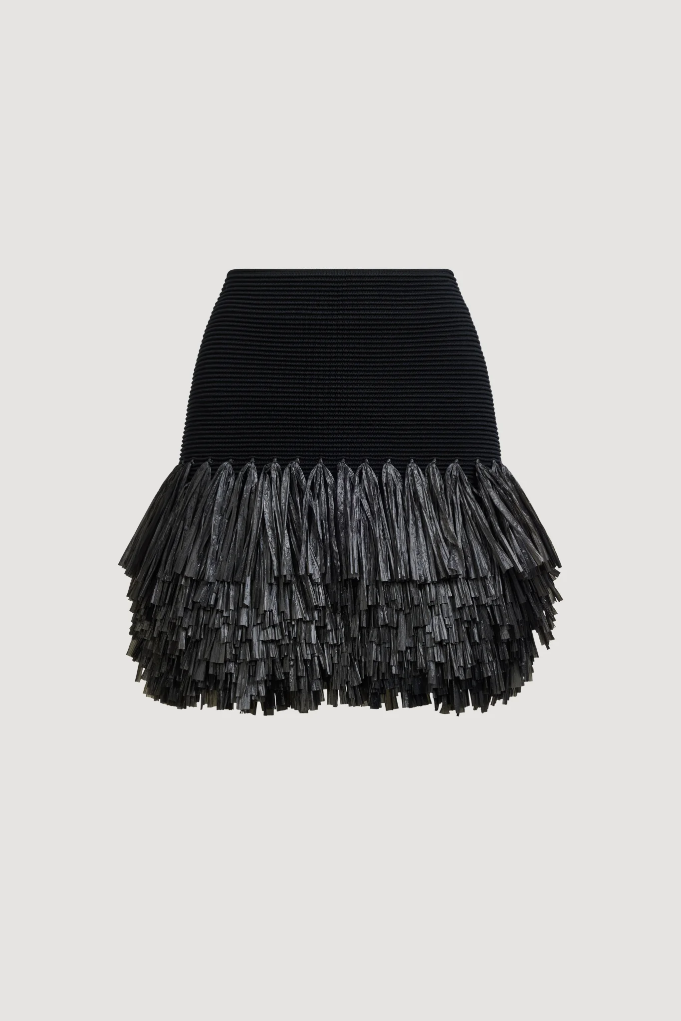 Agave Knit Raffia Mini Skirt