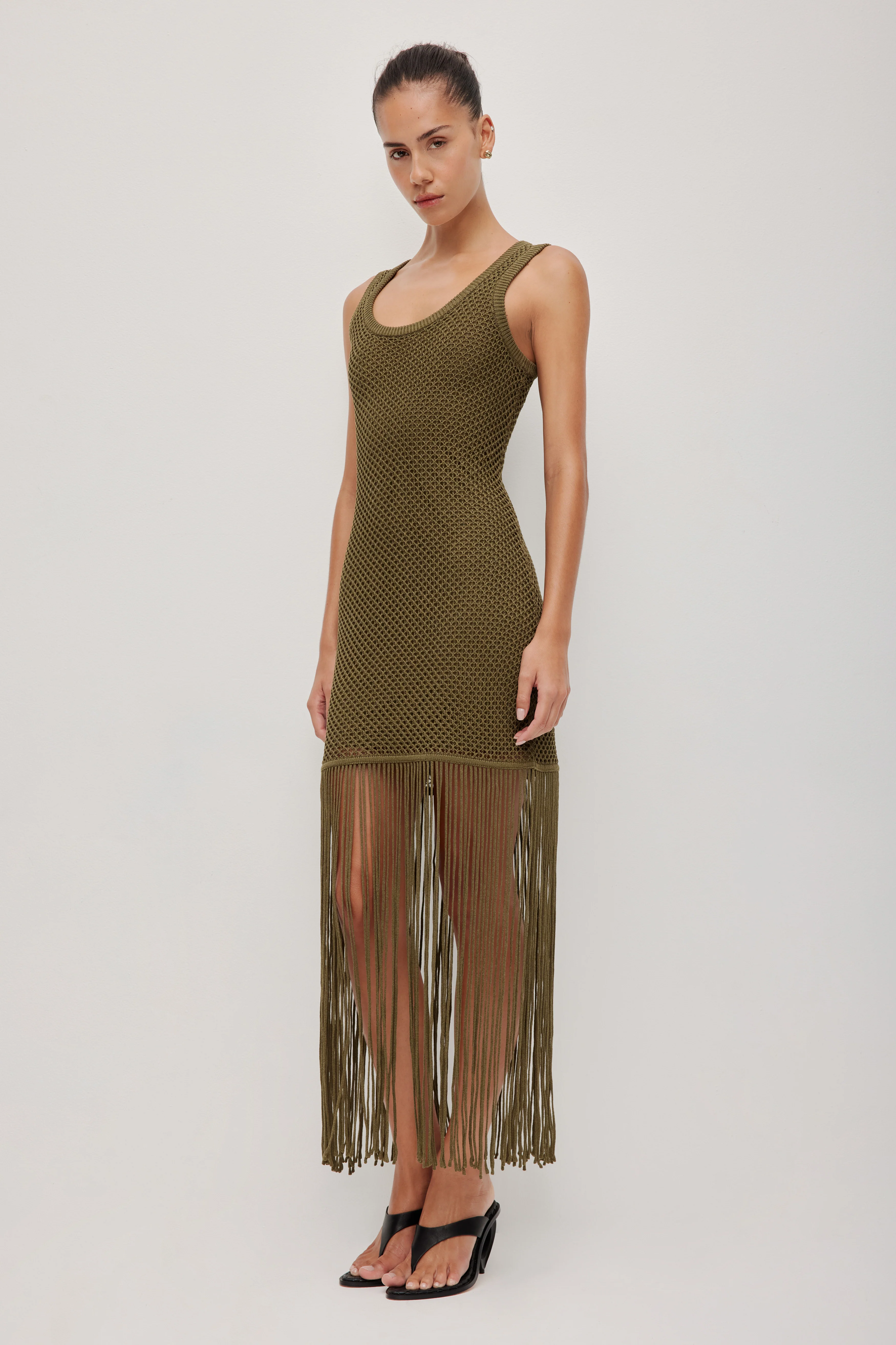 Velra Fringe Knit Dress