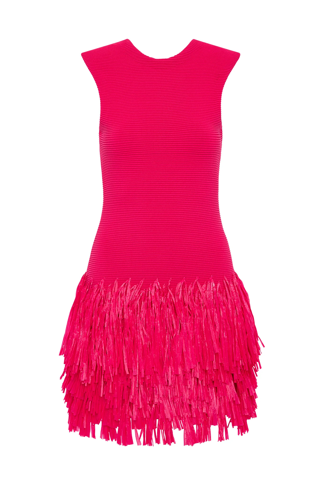 Rushes Raffia Knit Mini Dress