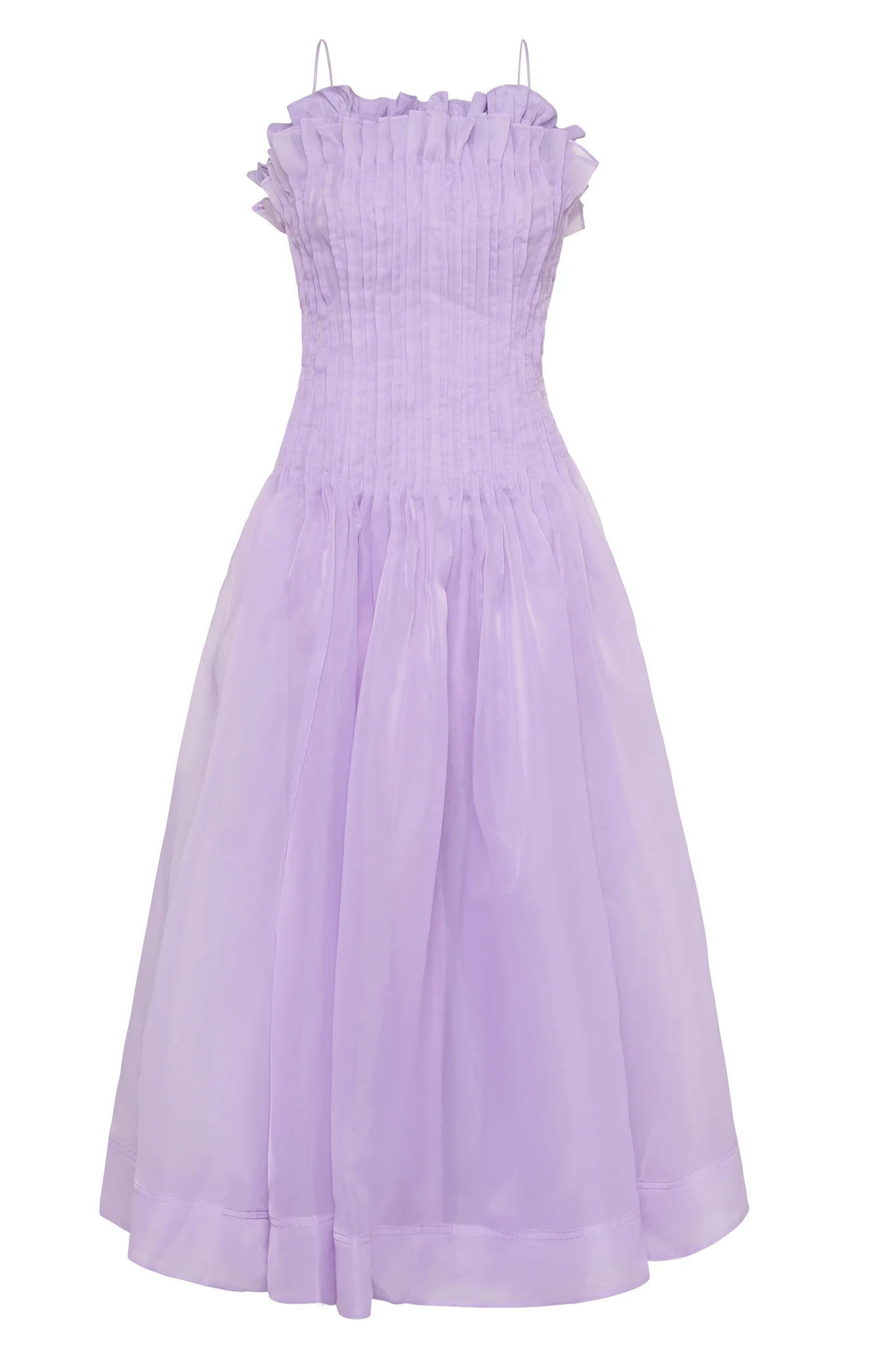 Horizon Pintucked Midi Dress