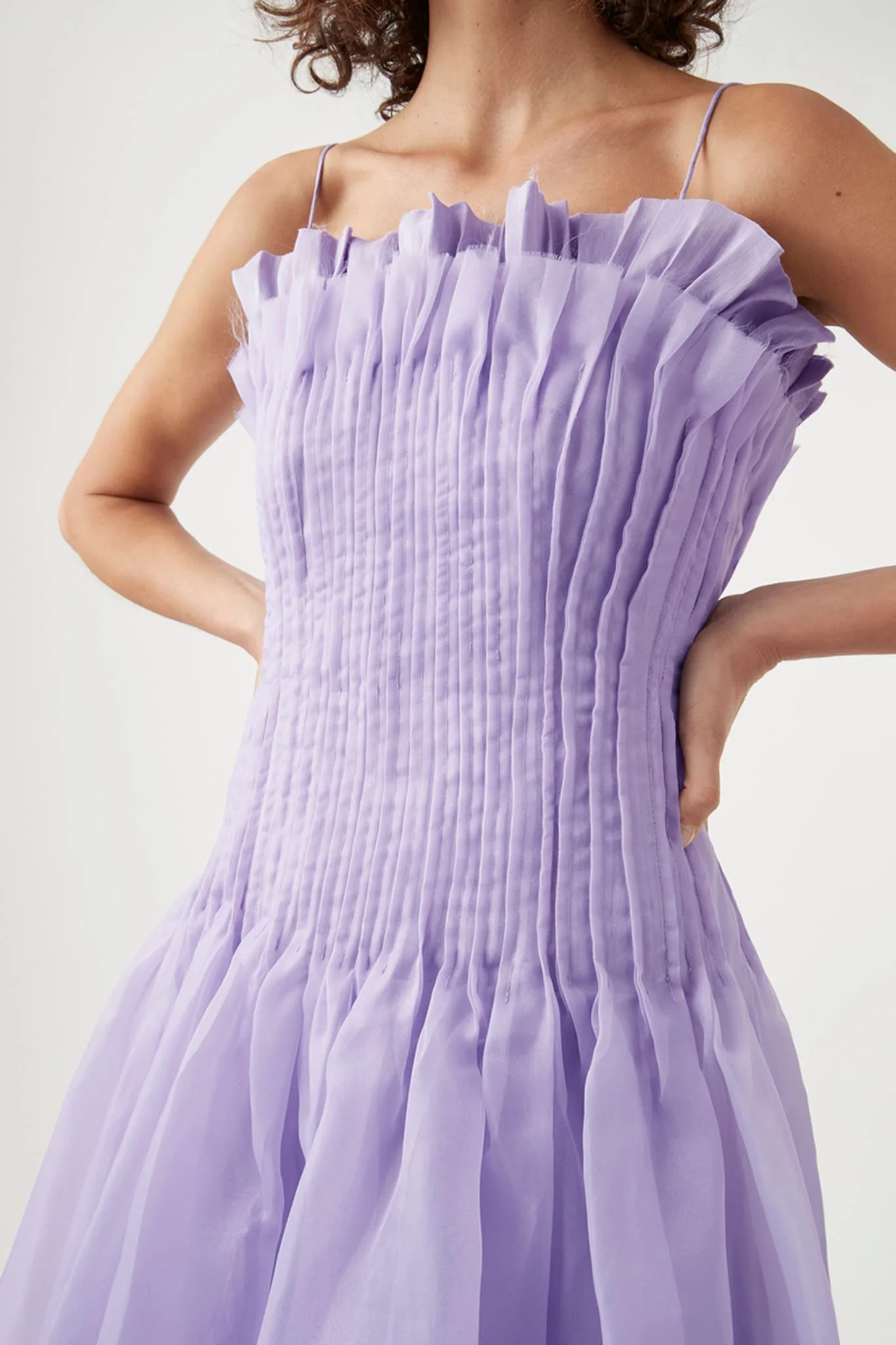 Horizon Pintucked Midi Dress