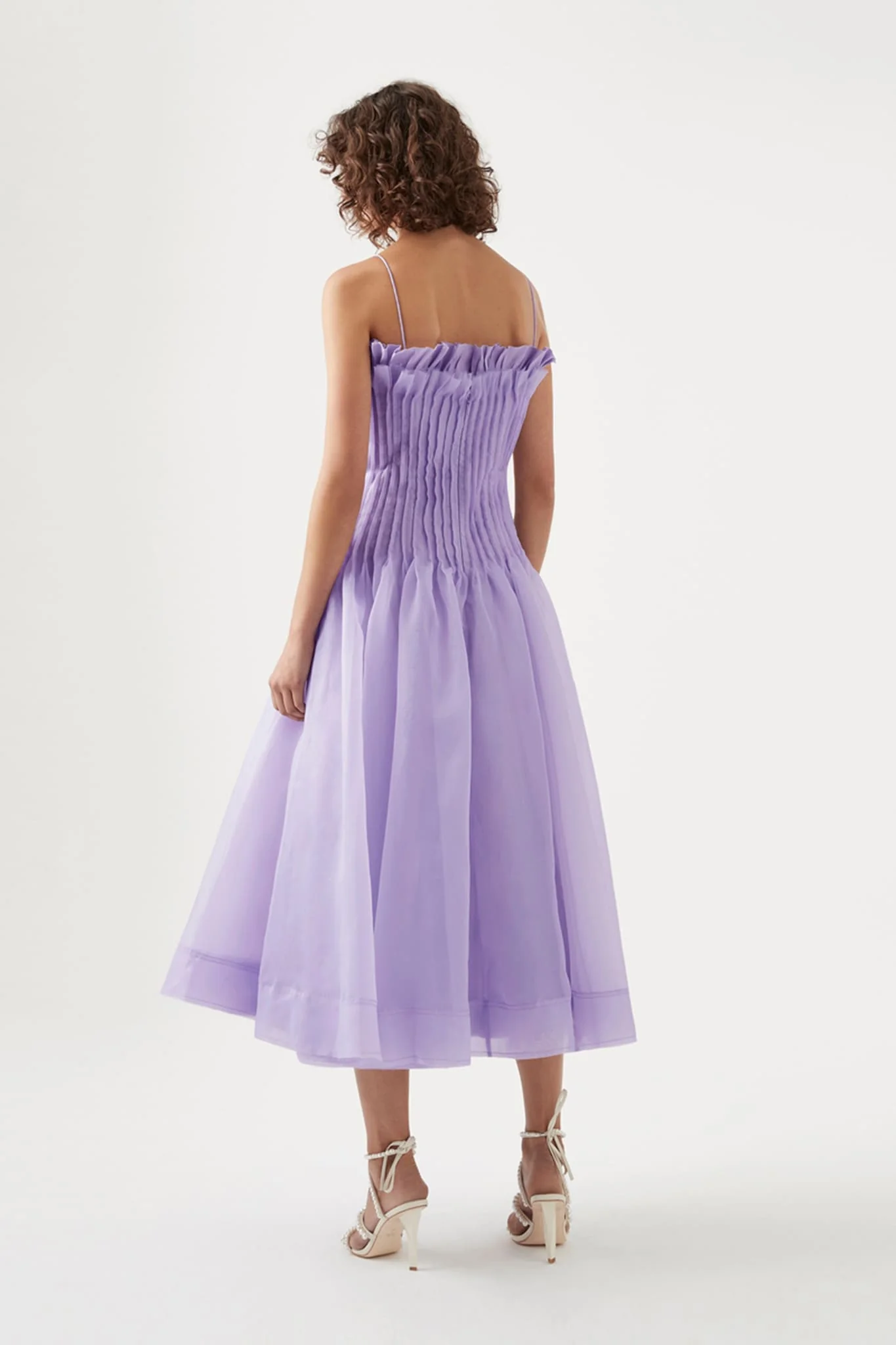 Horizon Pintucked Midi Dress