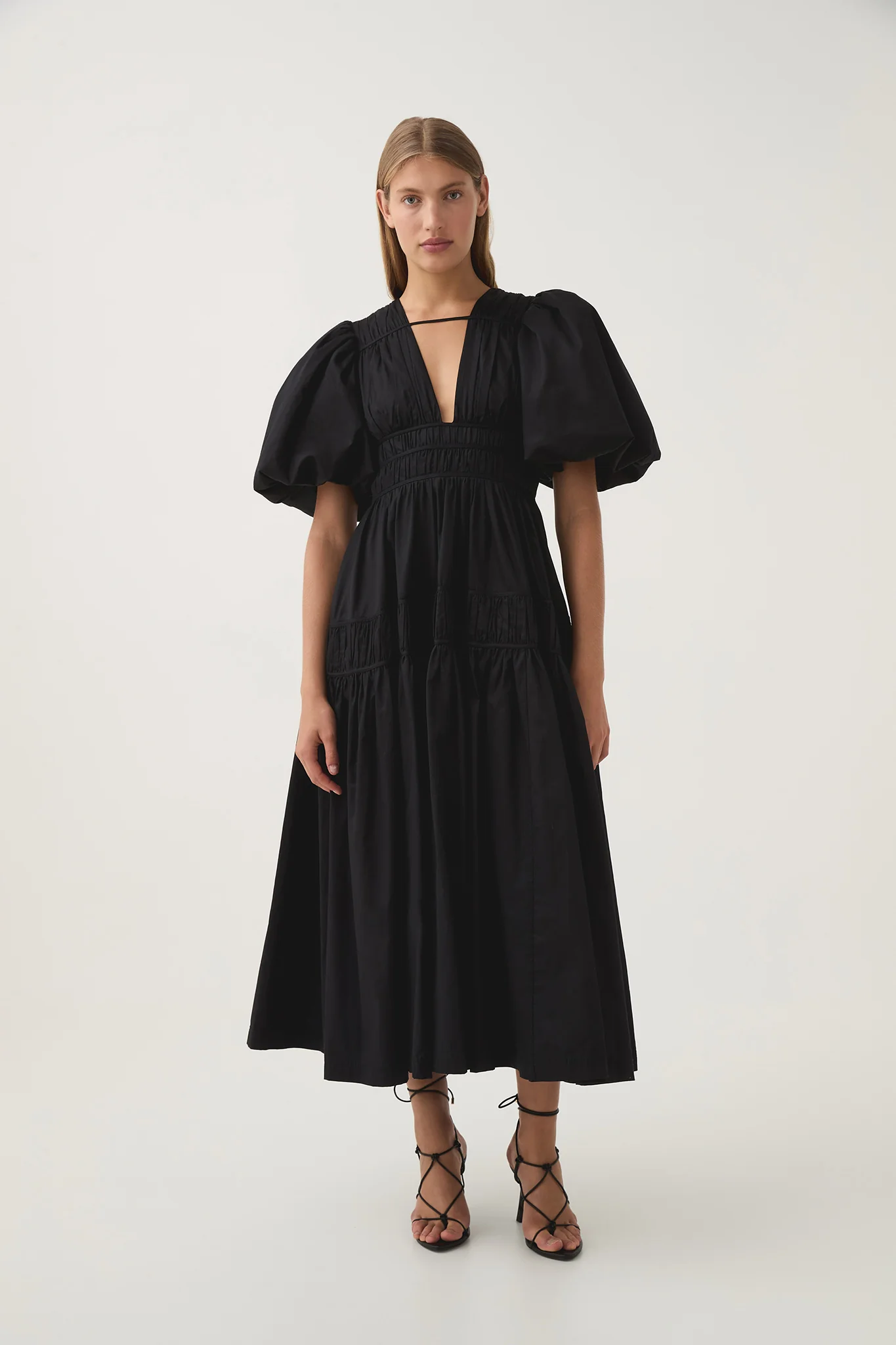 Fallingwater Ruched Midi Dress