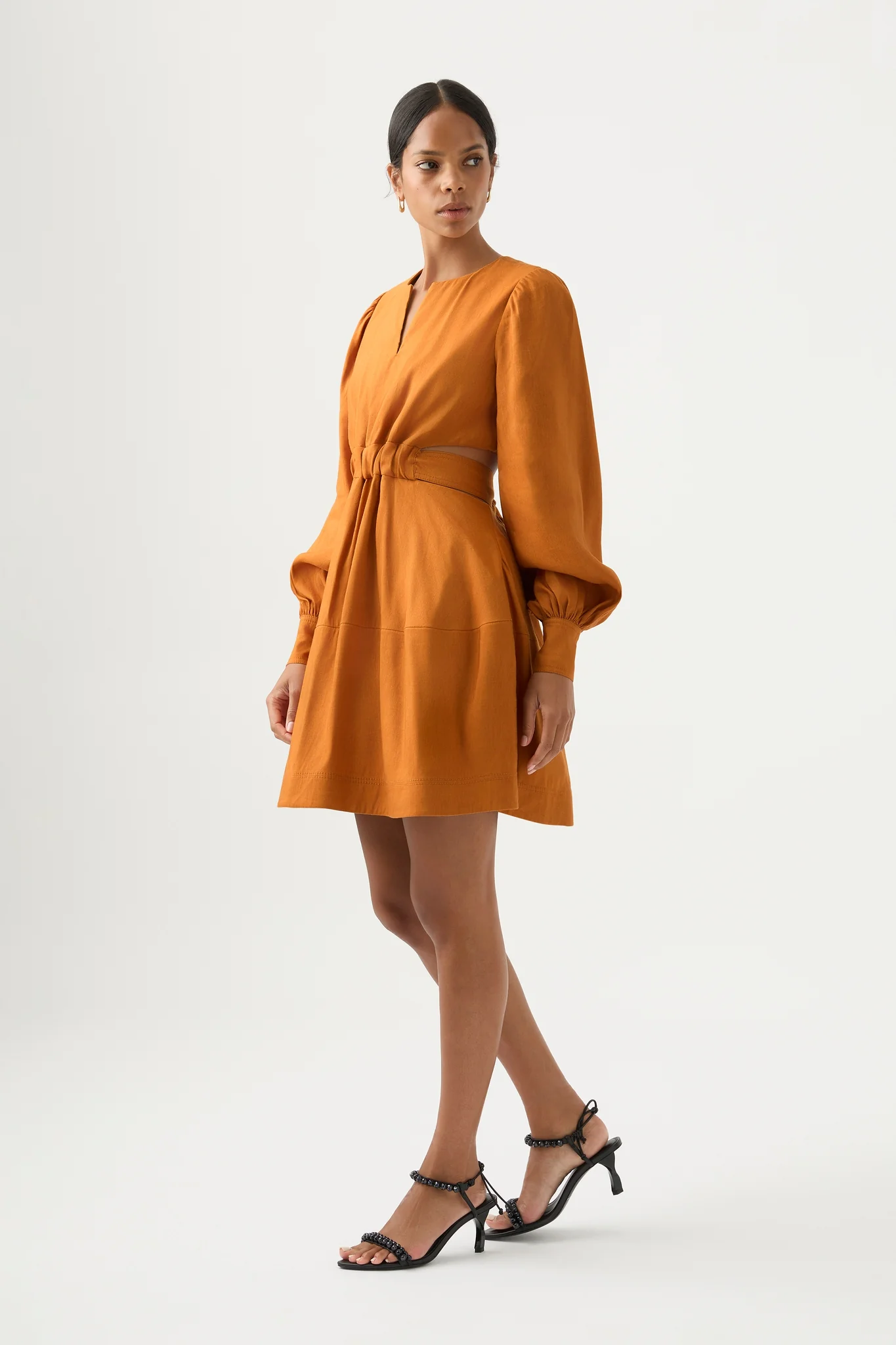 Spectral V-Neck Mini Dress