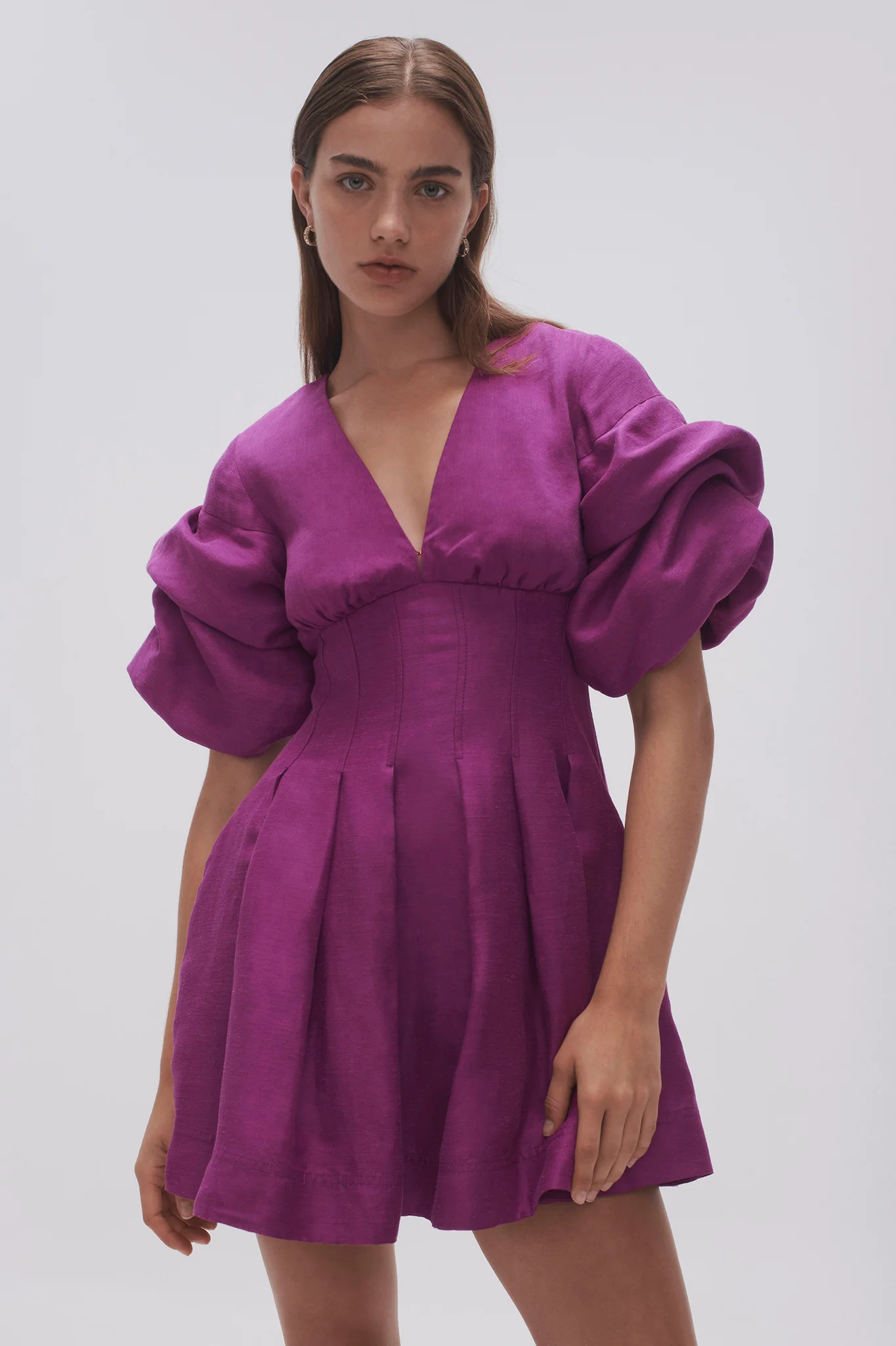 Adelie Puff Sleeve Mini Dress