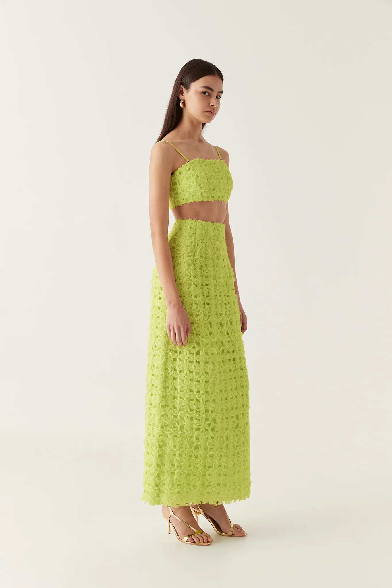 Quintette Textured Midi Skirt
