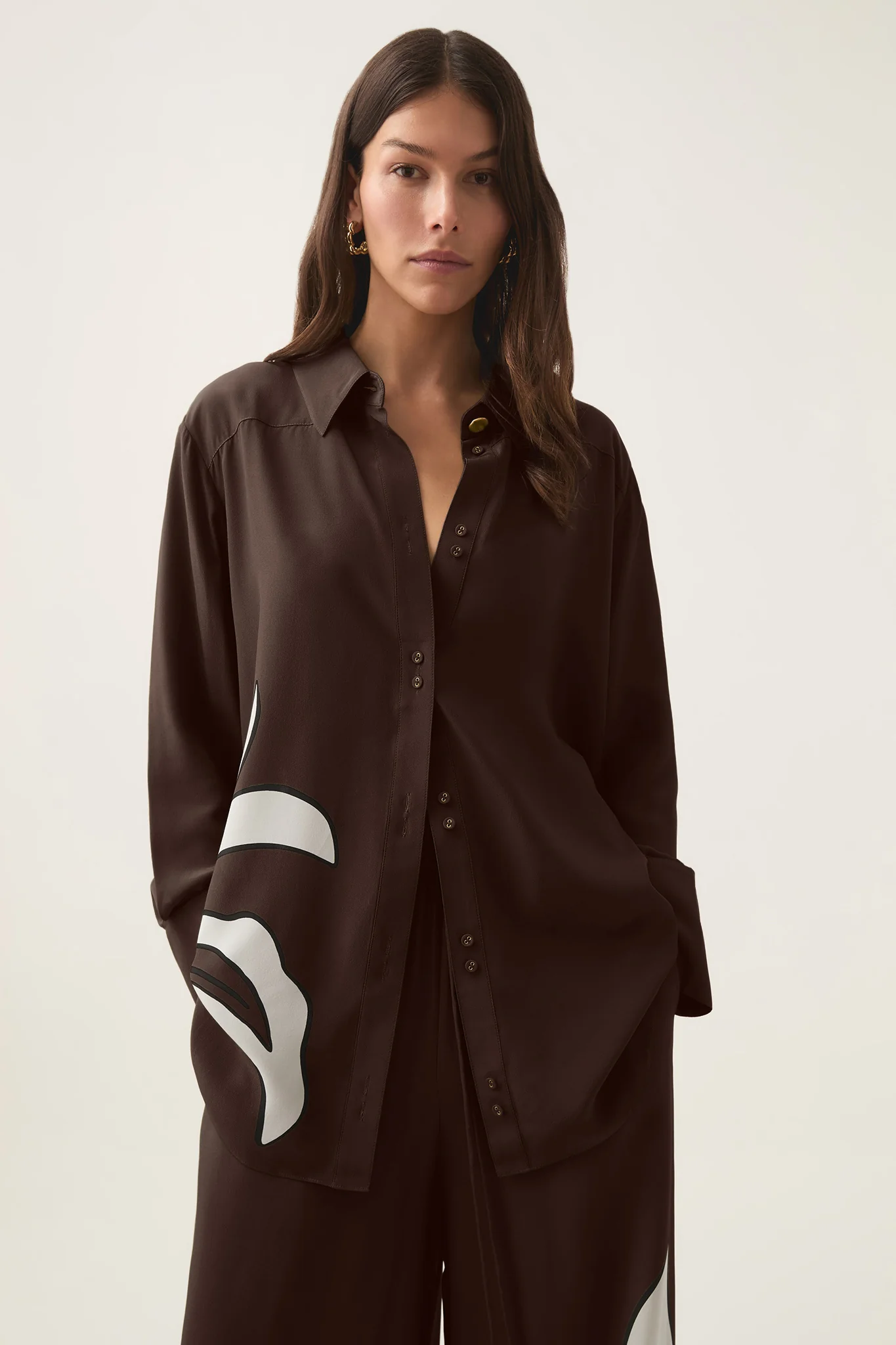 Planetary Silk Oversized Shirt