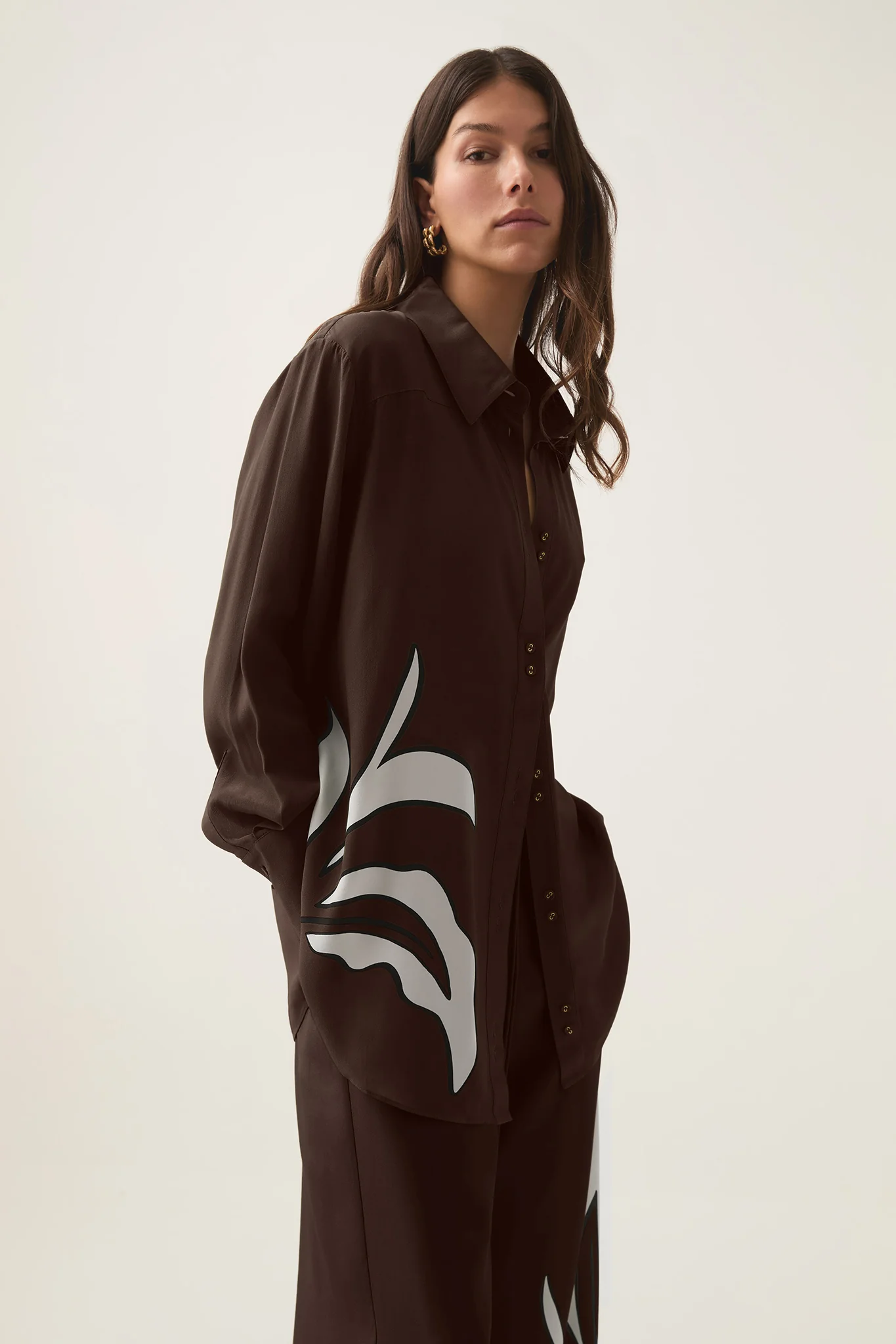 Planetary Silk Oversized Shirt