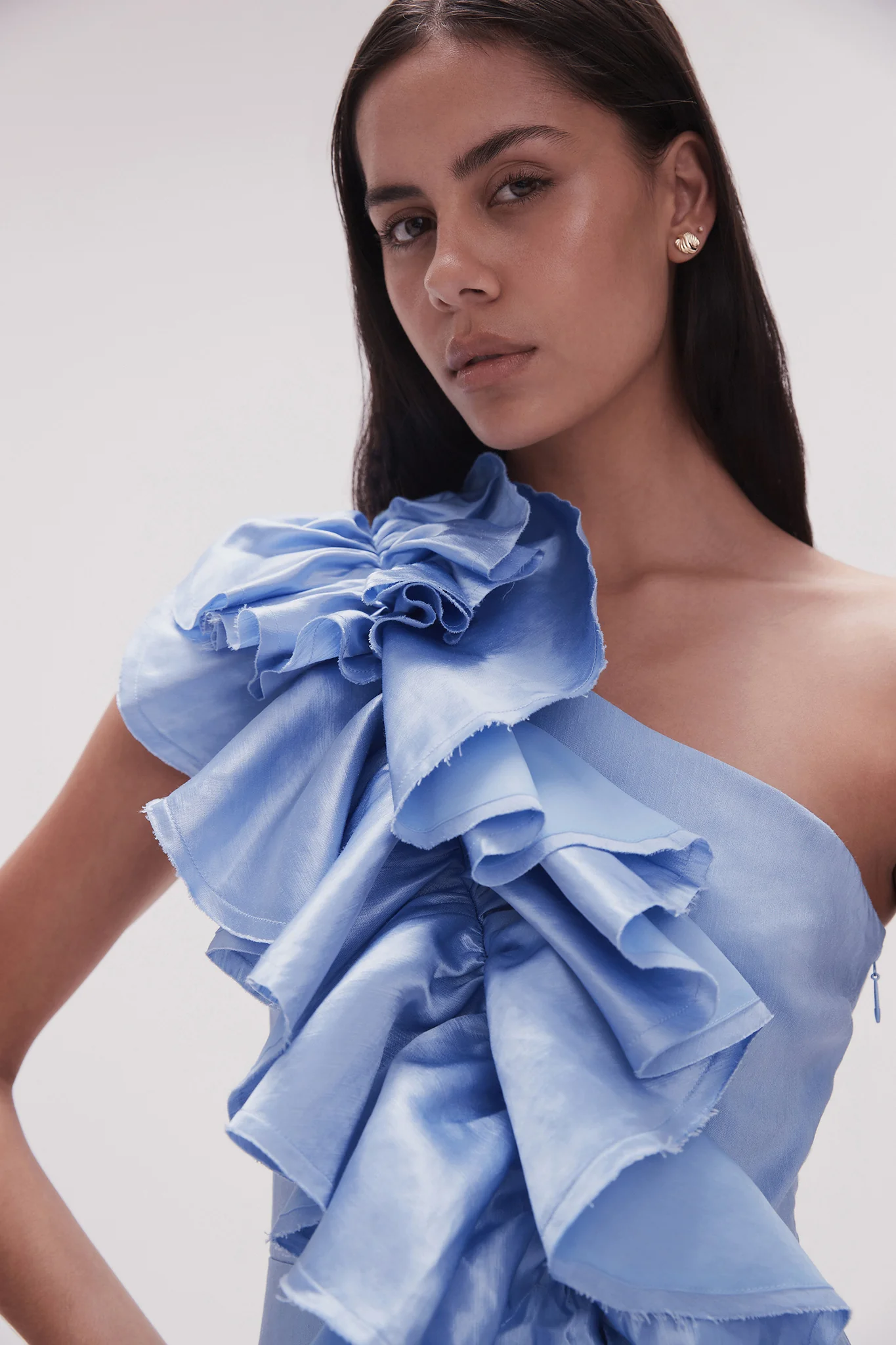 Adelia Ruffle Midi Dress