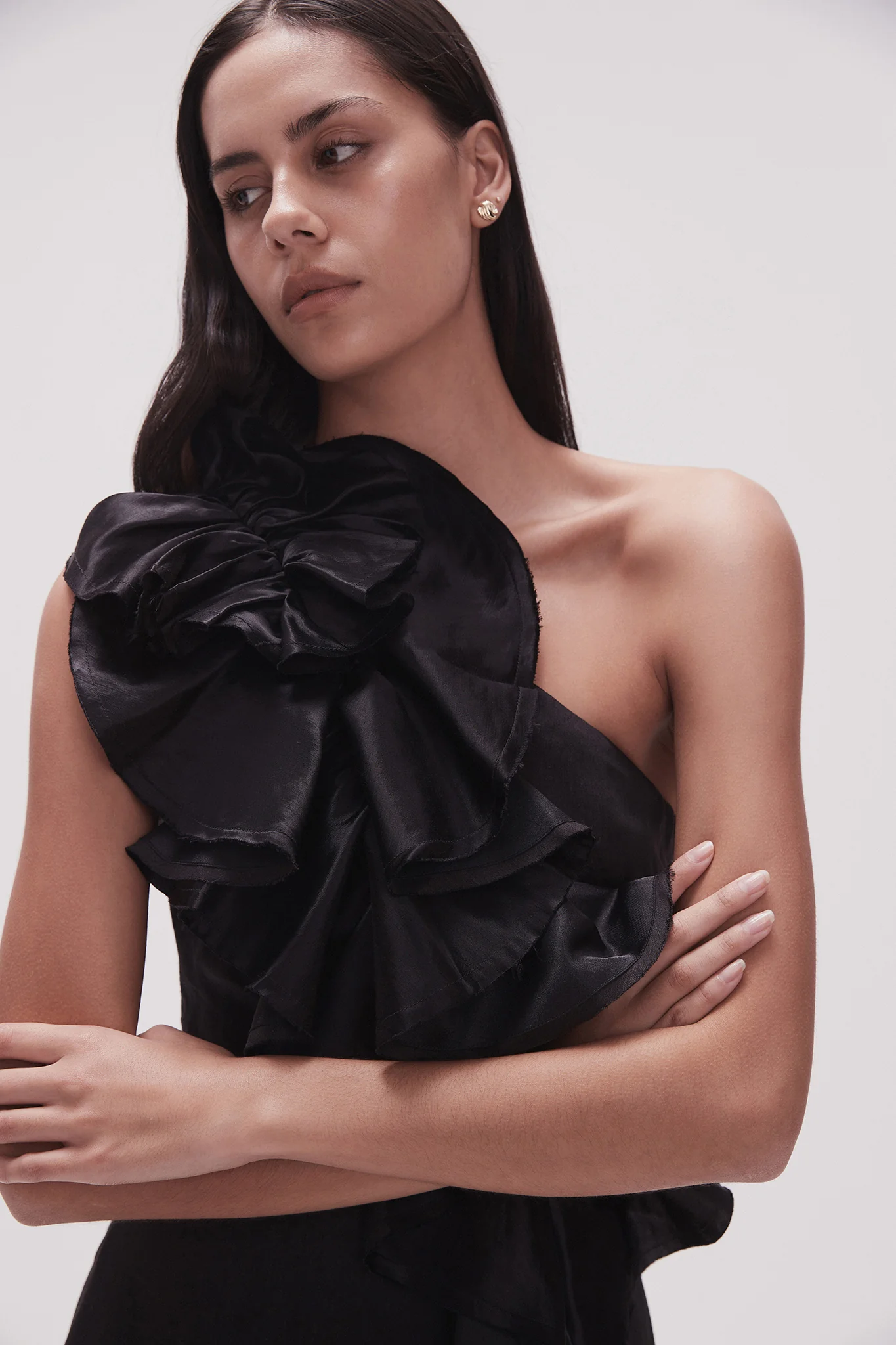 Adelia Ruffle Midi Dress
